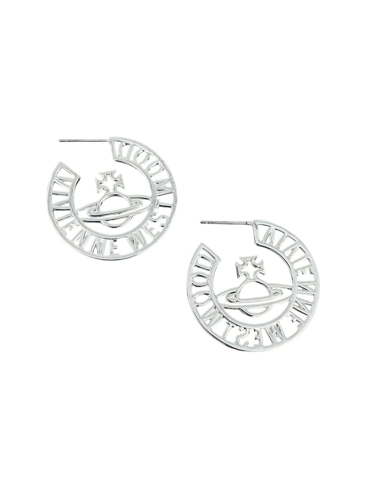 Vivienne Westwood Spell Out Hoop Orb Earrings Size ONE SIZE - 1 Thumbnail