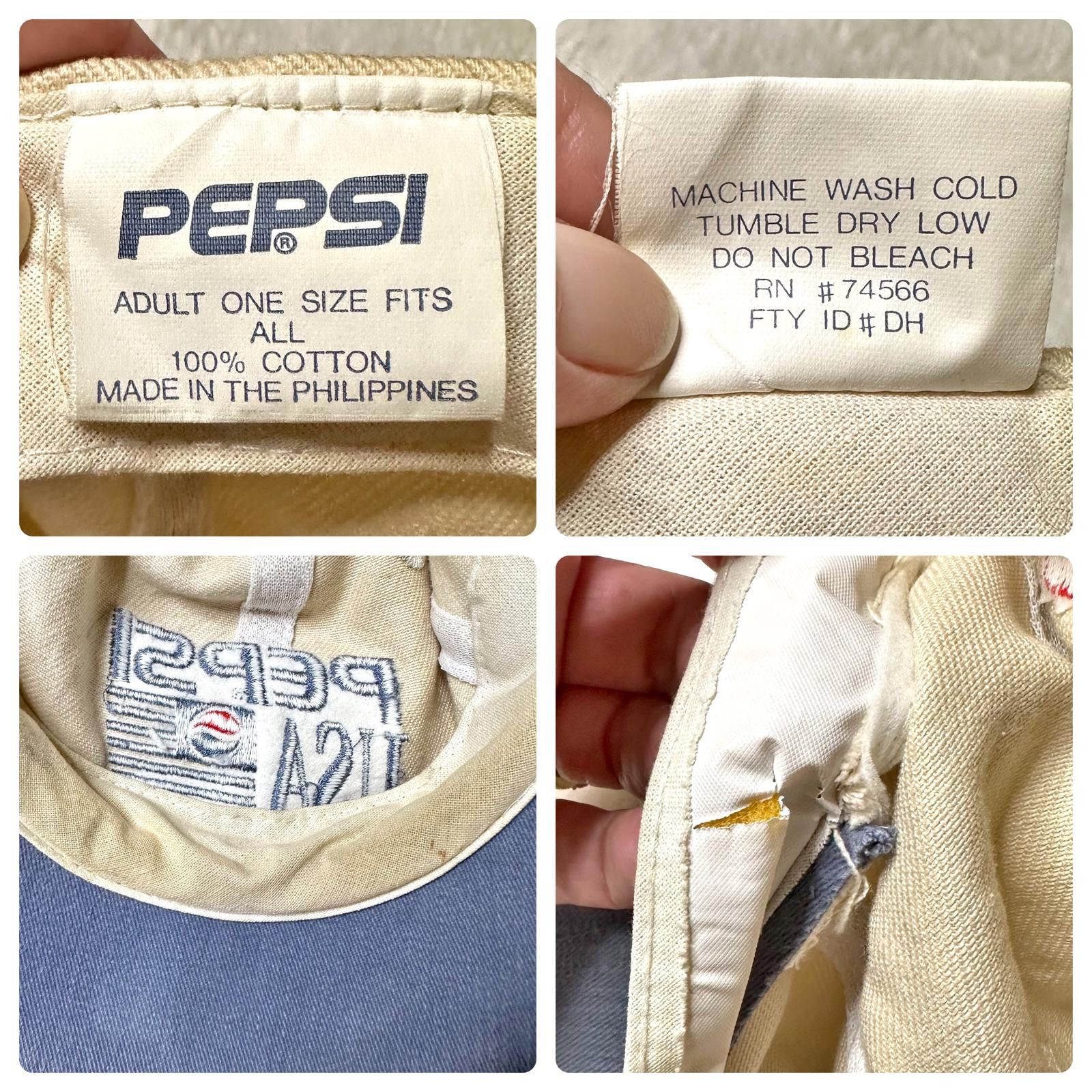 Pepsi × Vintage Vintage 90s Pepsi Strapback Hat Adjustable Unisex Retro Size ONE SIZE - 8 Thumbnail