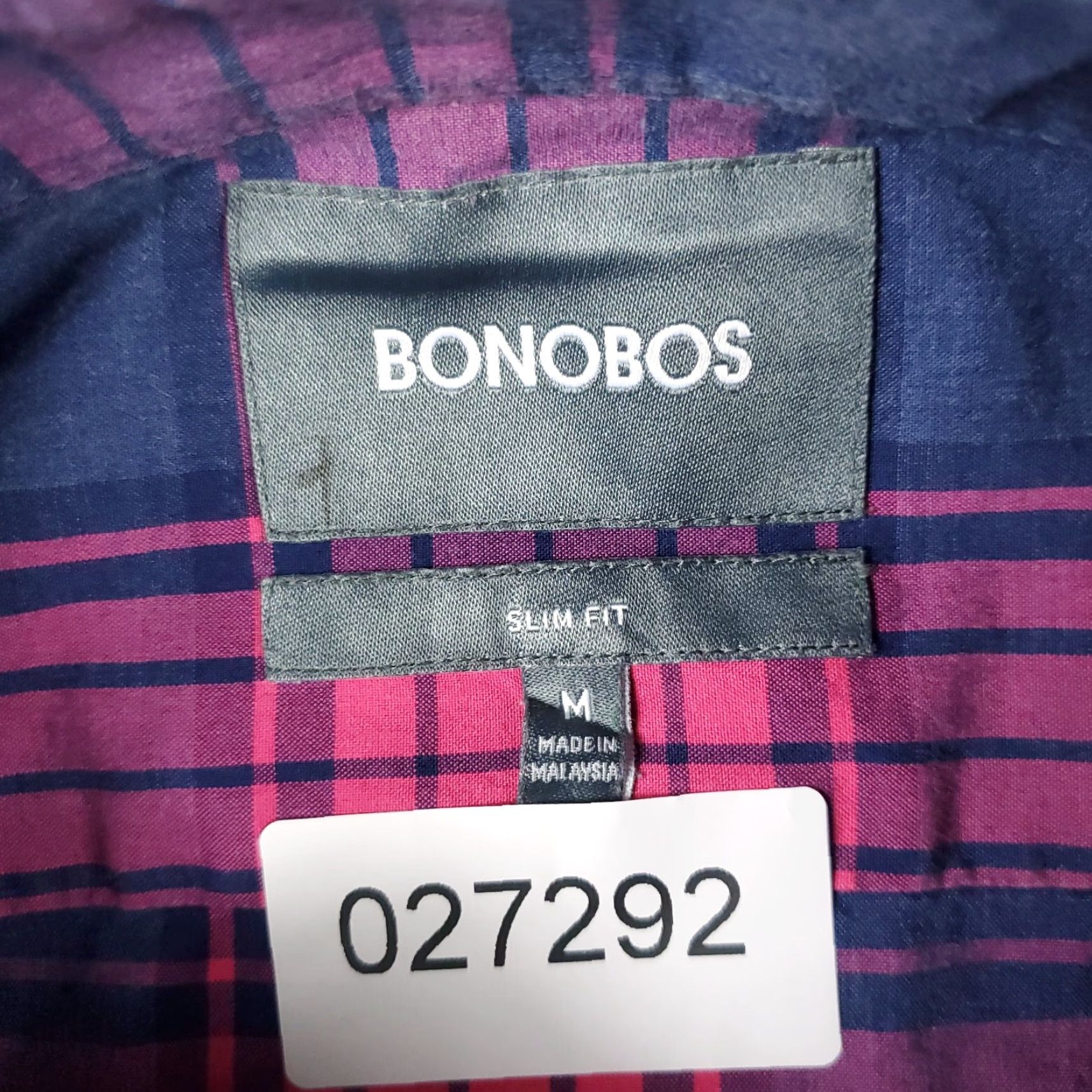 Bonobos Bonobos Shirt Mens M Pink Plaid Button-Up Long Sleeve Casual Classic Modern Preppy Size US M / EU 48-50 / 2 - 6 Thumbnail