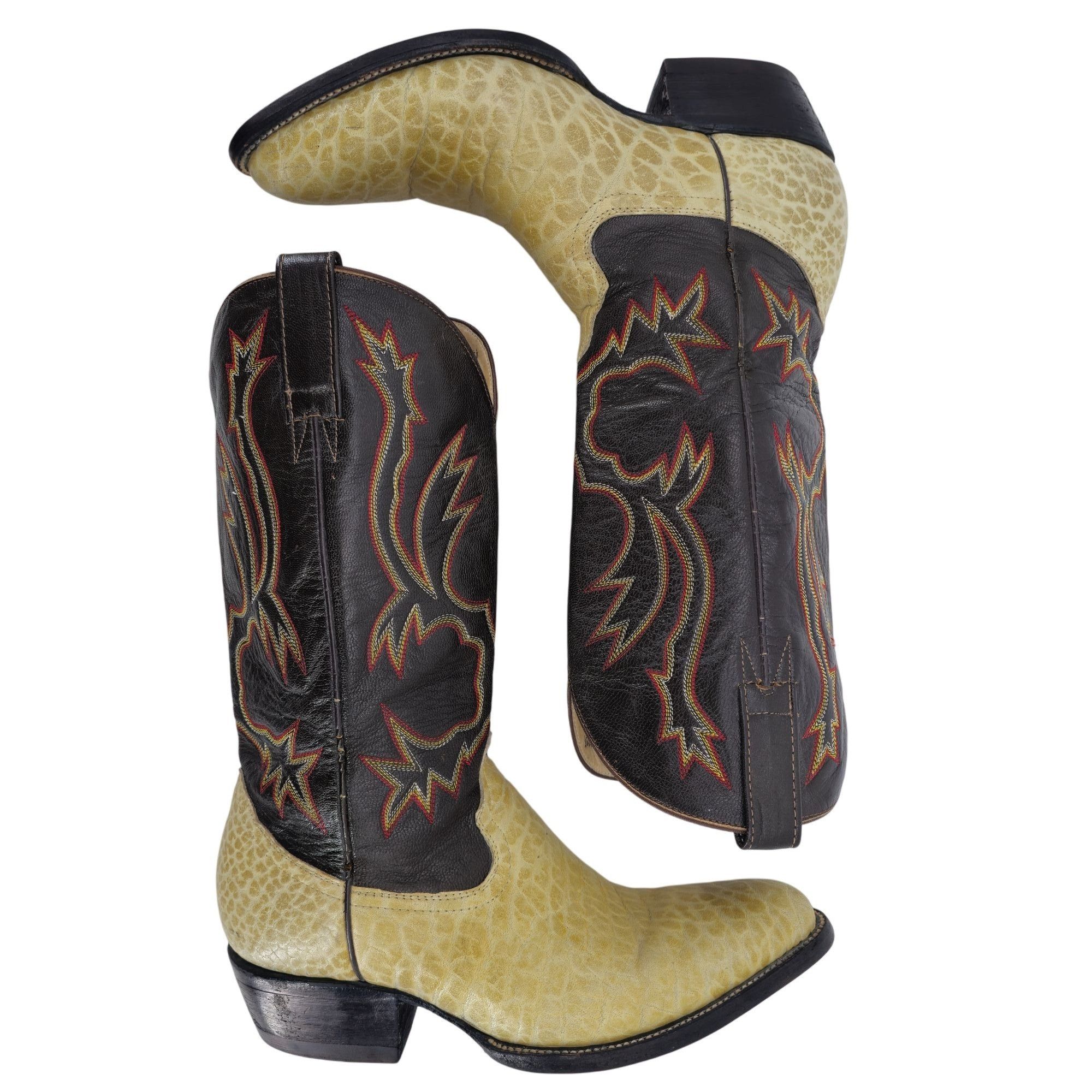Other Bull Rider Men 9.5 Unique Color Golden Yellow Brown Leather Size US 9.5 / EU 42-43 - 10 Thumbnail