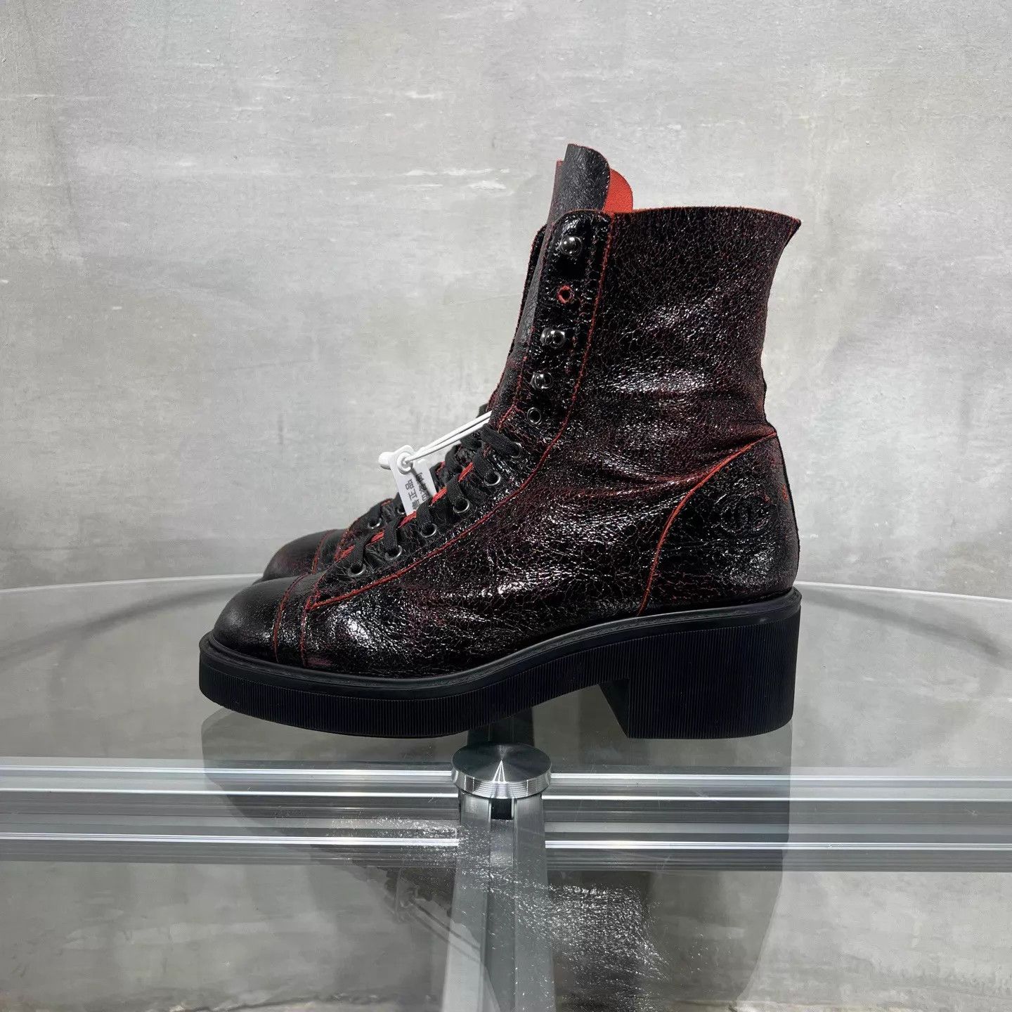 Chanel Chanel Black & Red Boots 37 EU Size US 6.5 / IT 36.5 - 3 Thumbnail
