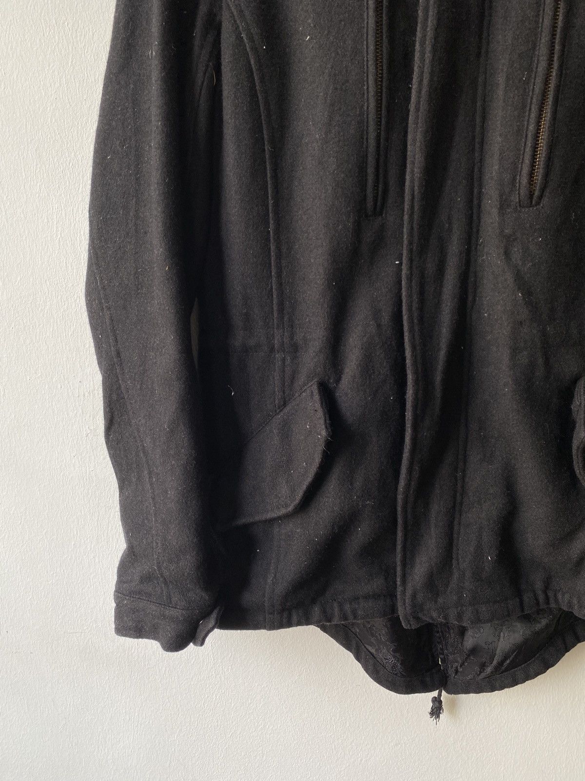 GOSTAR DE FUGA 2000s - Gostar De Fuga Wool Racoon Fur Fish Tail Jacket Size US M / EU 48-50 / 2 - 7 Thumbnail