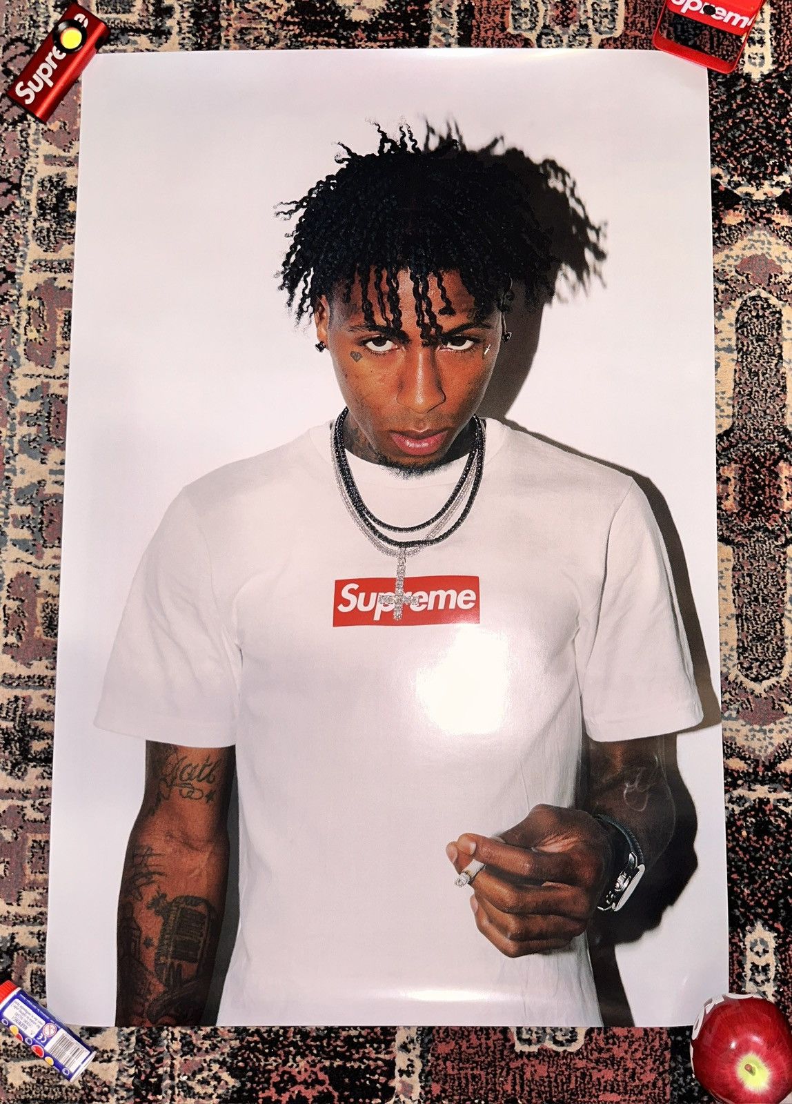 NBA × Supreme FW23 BRAND NEW SUPREME NBA YOUNGBOY POSTER RARE PROMO AD DS Size ONE SIZE - 3 Thumbnail