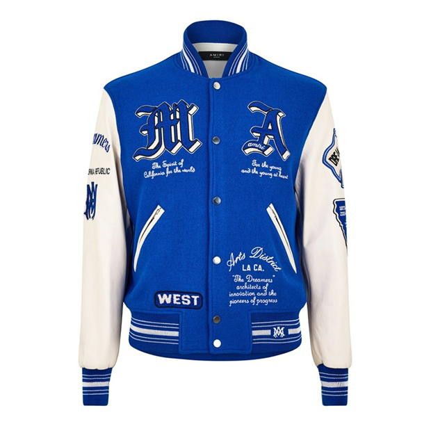 Amiri AMIRI Dream Team Appliquéd Varsity Jacket Size US L / EU 52-54 / 3 - 1 Thumbnail