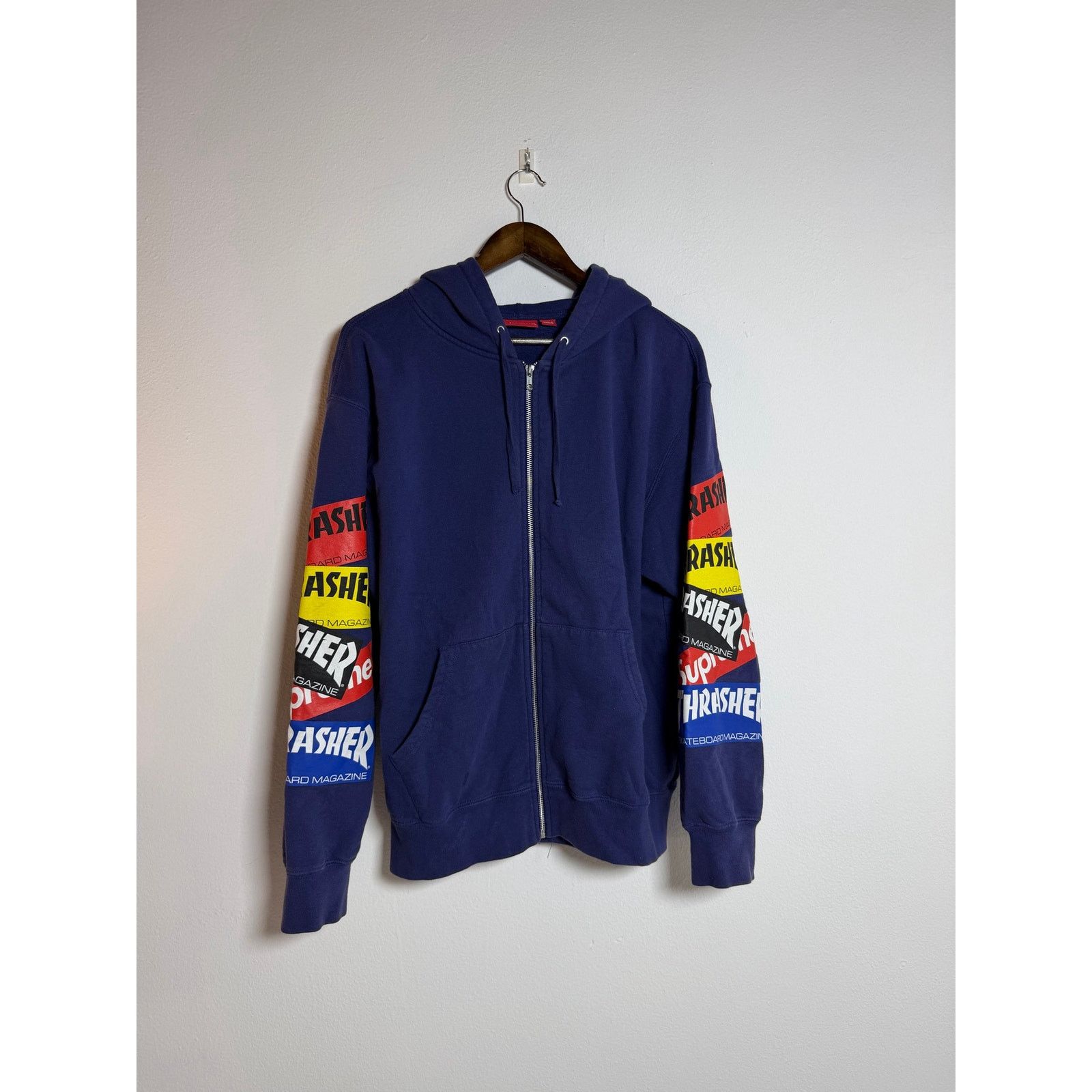 Supreme × Thrasher SUPREME THRASHER CROSS ZIP UP HOODIE | Grailed