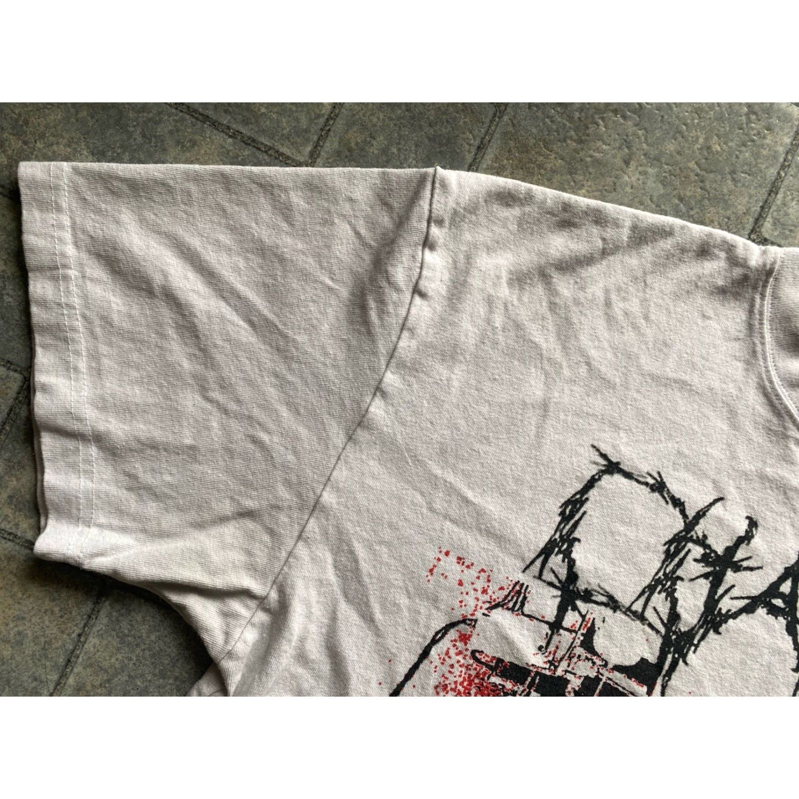 Vintage Chaos Hardcore Band Live Chaos Tour T-Shirt White Mens L Flaws Wear Size US L / EU 52-54 / 3 - 7 Thumbnail