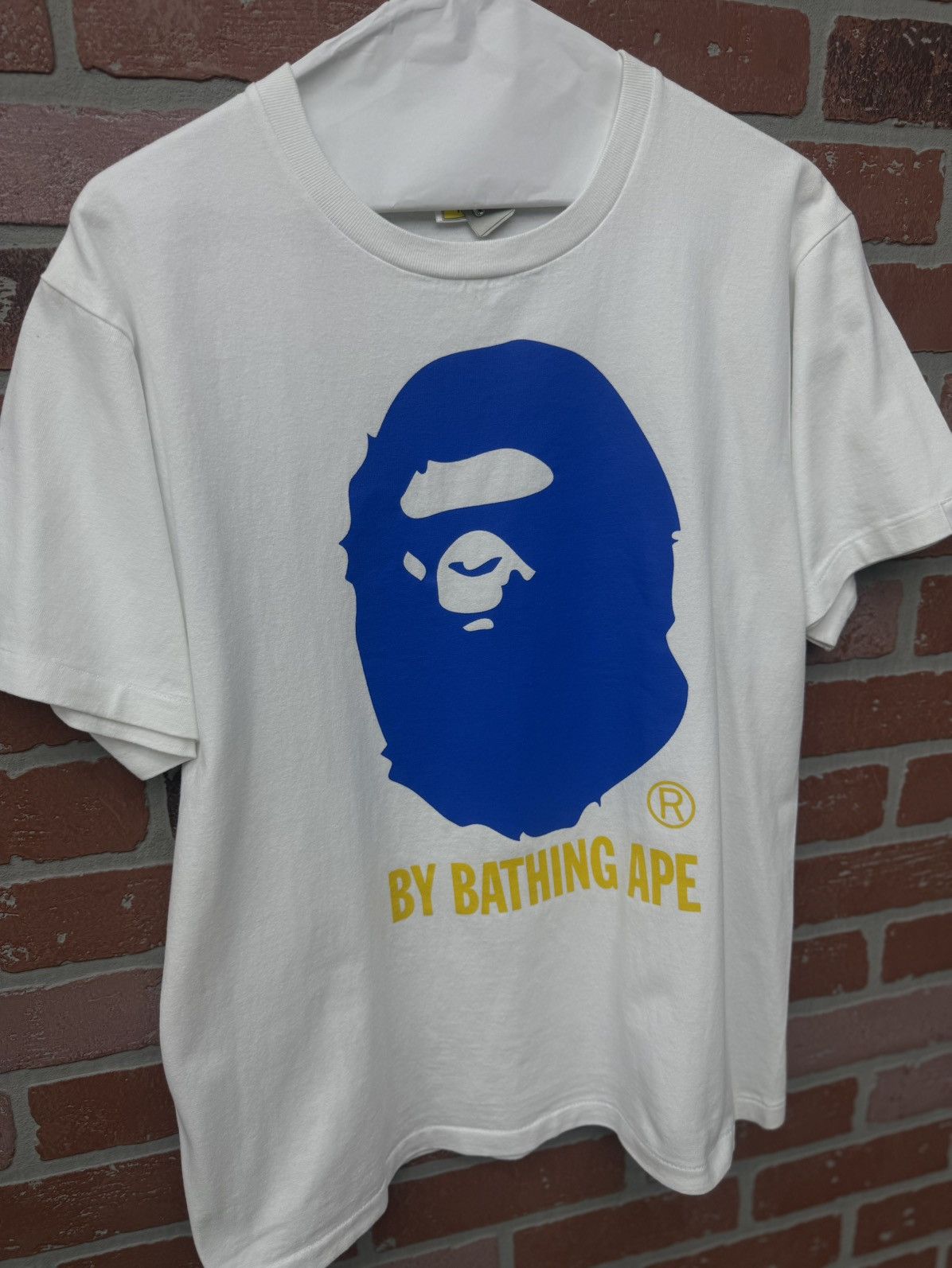 Bape Bape Ape Blue Yellow Head Tee Size M 🧼 Size US M / EU 48-50 / 2 - 5 Thumbnail