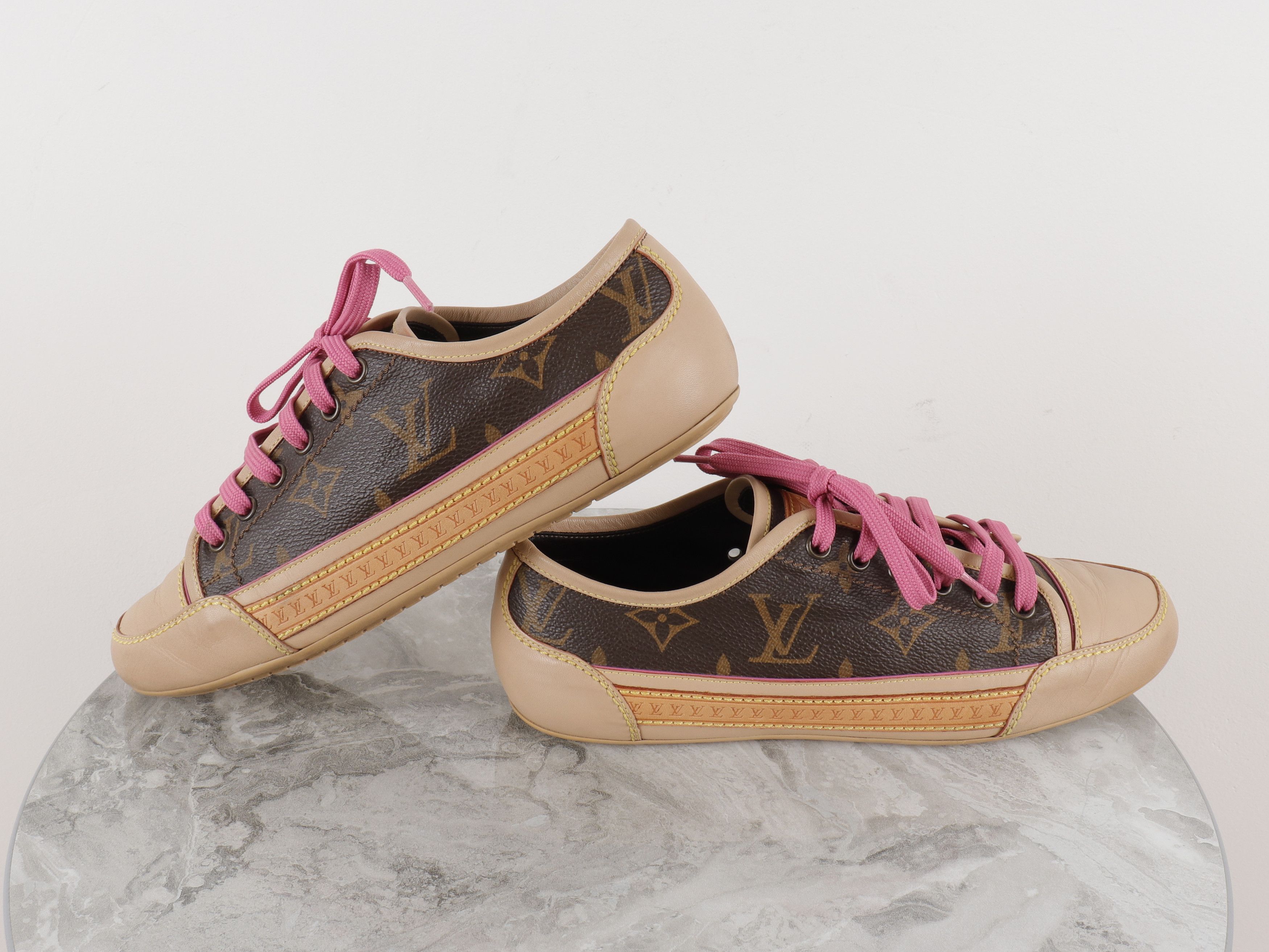 Louis Vuitton Louis Vuitton Leather Brown Monogram Sneakers Size US 6 / IT 36 - 20 Thumbnail