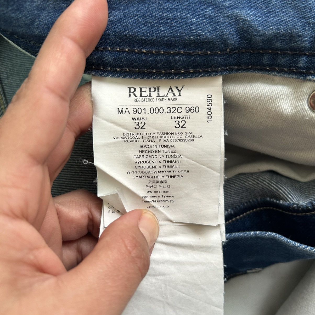 Replay Replay Anbass Slim Fitt Casual Streetwear Jeans Size US 32 / EU 48 - 9 Thumbnail