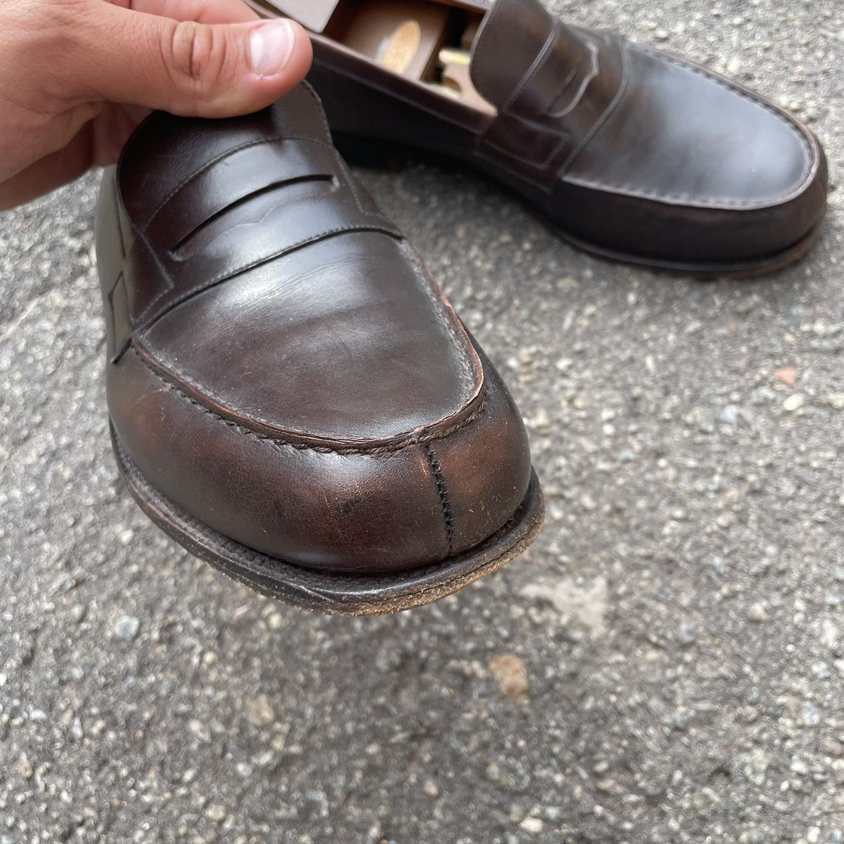 Handmade × J.M. Weston J.M. WESTON BROWN LEATHER BOOTS LOAFERS old money Size US 8 / EU 41 - 5 Thumbnail