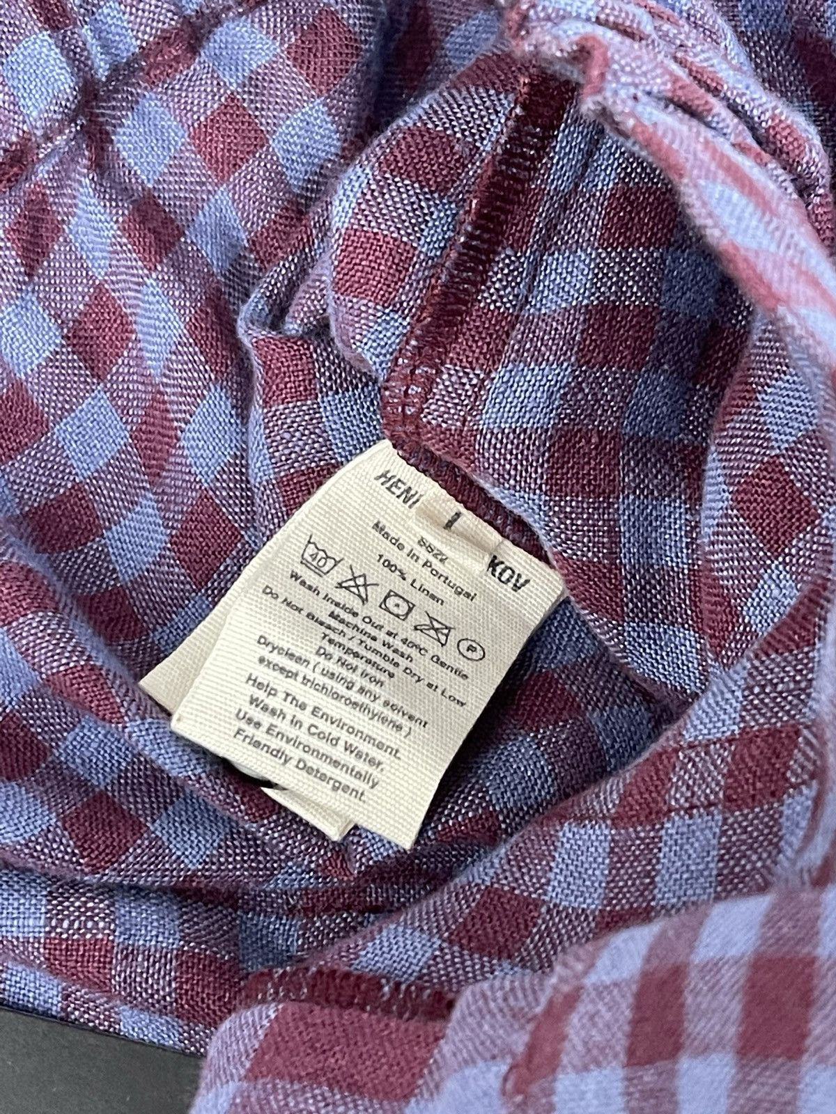 Henrik Vibskov !DS! SS22 Henrik Vibskov Mads Purple Checks Casual Pants Size US 34 / EU 50 - 16 Thumbnail