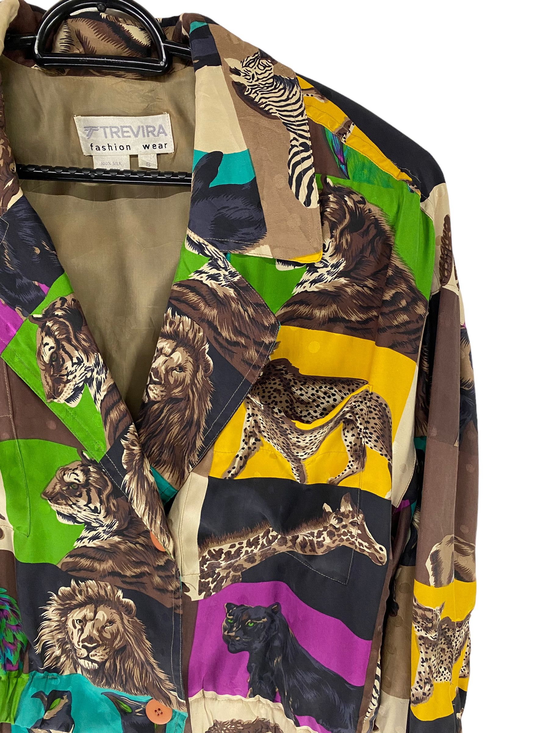 Designer × Japanese Brand Trevira pop art animal print silk bomber jacket Size S / US 4 / IT 40 - 5 Thumbnail