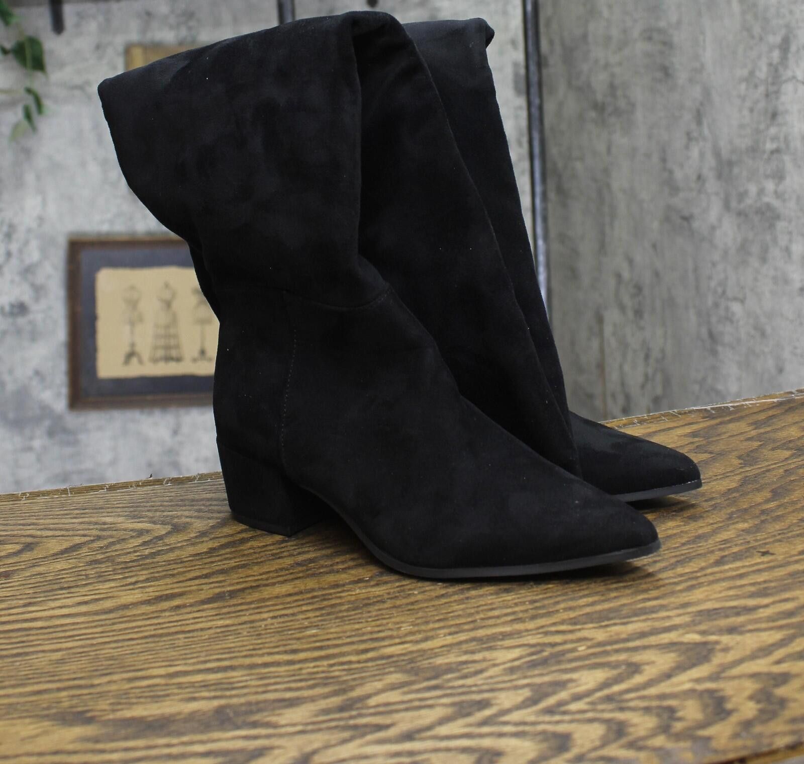 Other Nwt On 34th Womens Boots 10019655400 Black Microsuede 5.5m Size US 5.5 / IT 35.5 - 2 Thumbnail