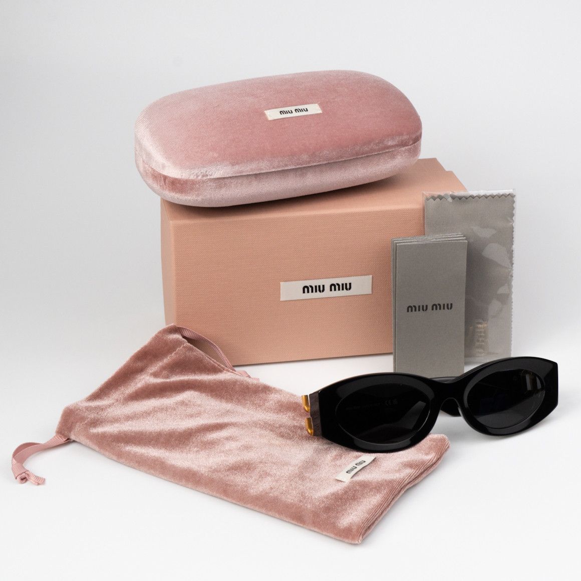 Miu Miu NEW Miu Miu MU11WS 1AB5S0 GLIMPSE Oval Women Sunglasses Size ONE SIZE - 12 Thumbnail