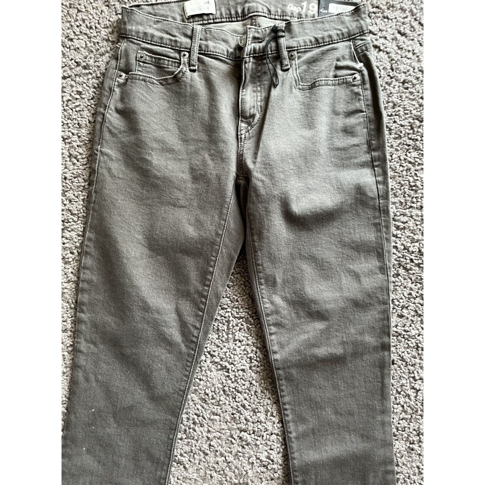 Gap GAP Jeans Womens Skinny Jeans 24 Mid Rise Gray Denim Ankle Zip Legging Stretch Authentic 1969 Womens Size 42" / US 20 - 2 Thumbnail