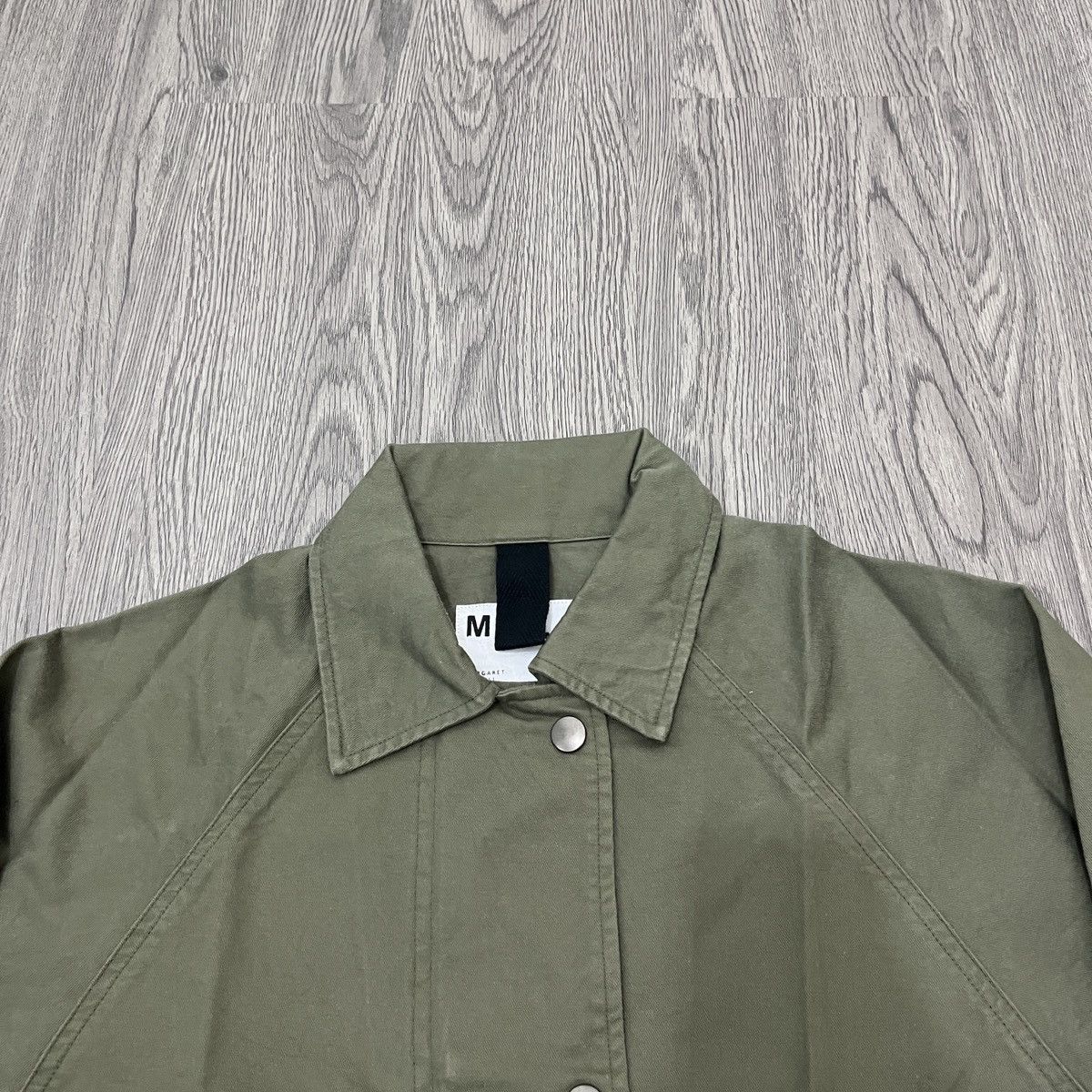 Margaret Howell MHL Big Pocket Jacket Kanvas Olive Green ifsixwasnine Size US L / EU 52-54 / 3 - 3 Thumbnail