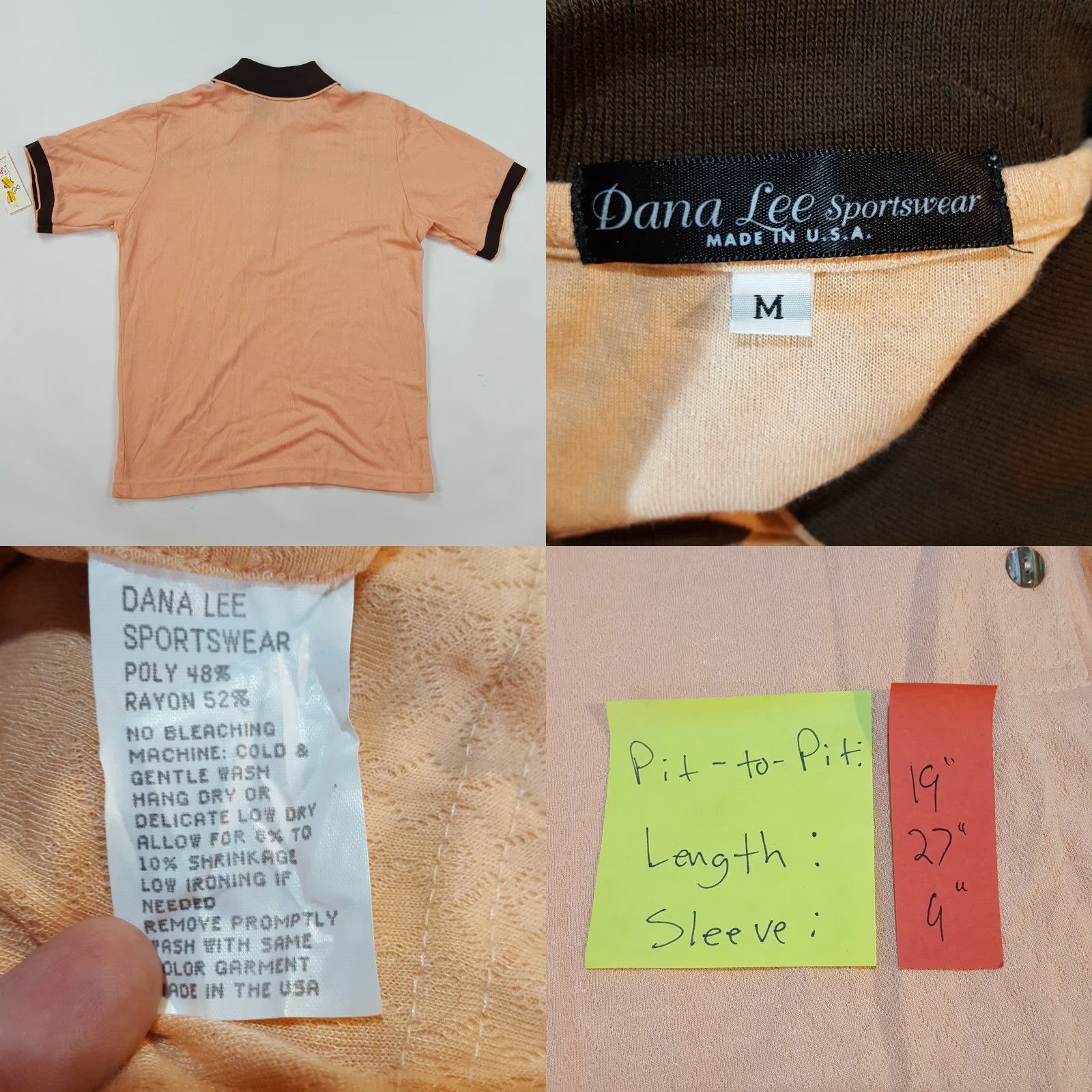 Vintage VINTAGE Dana Lee Polo Shirt Tennis Golf Collared Embroidered Medium M pink 80s 90s Retro Sports Casual Womens Size M / US 6-8 / IT 42-44 - 8 Thumbnail