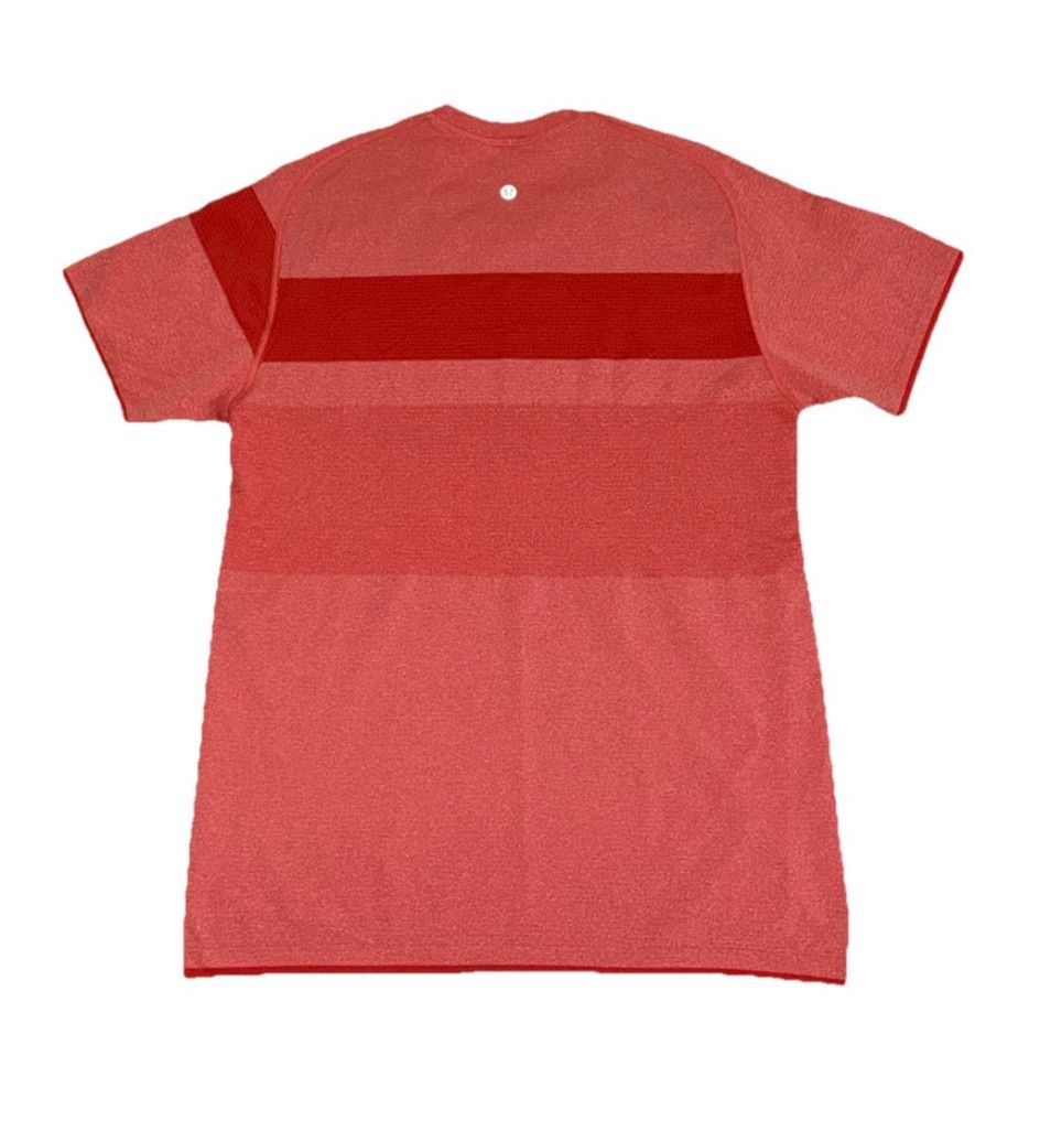 Lululemon LULULEMON METAL VENT SHORT SLEEVE STRIPED ORANGE SIZE MEDIUM Size US M / EU 48-50 / 2 - 1 Thumbnail