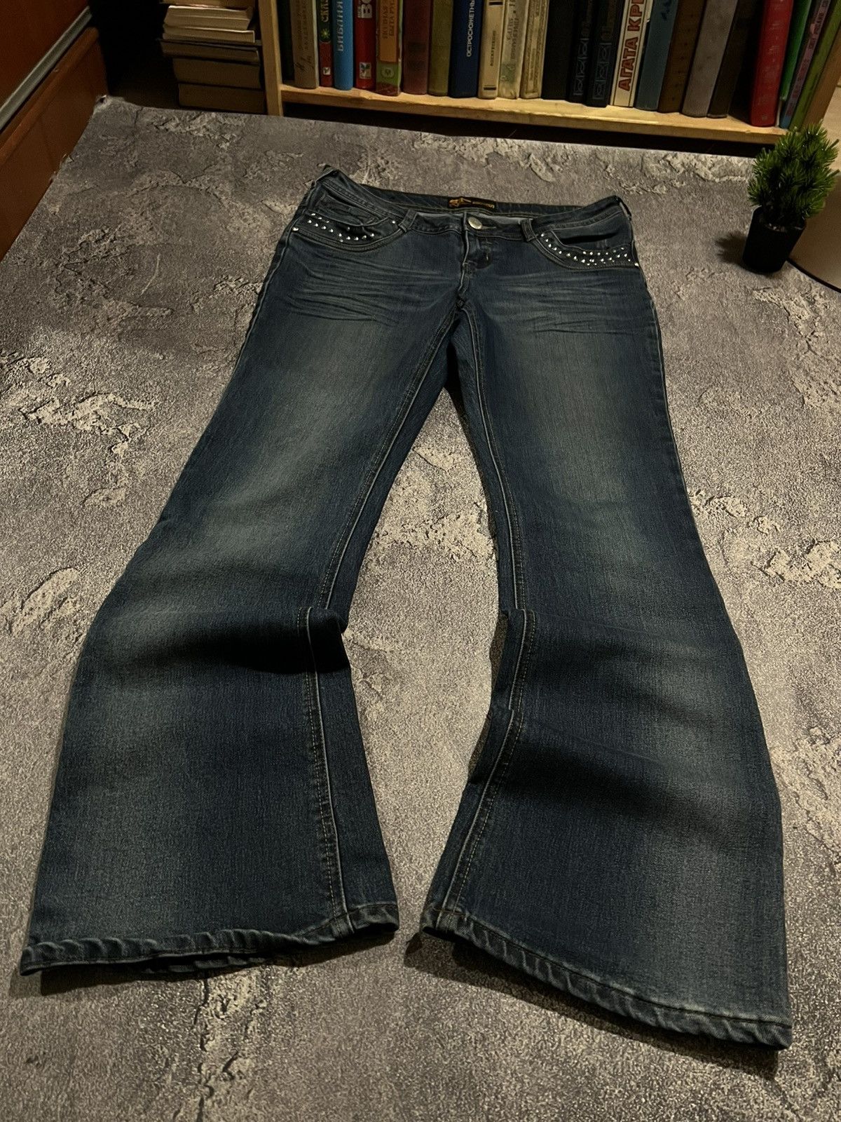 Japanese Brand RARE Number Nine Style / Glamour Flared Y2K With Glitter Size US 32 / EU 48 - 2 Thumbnail