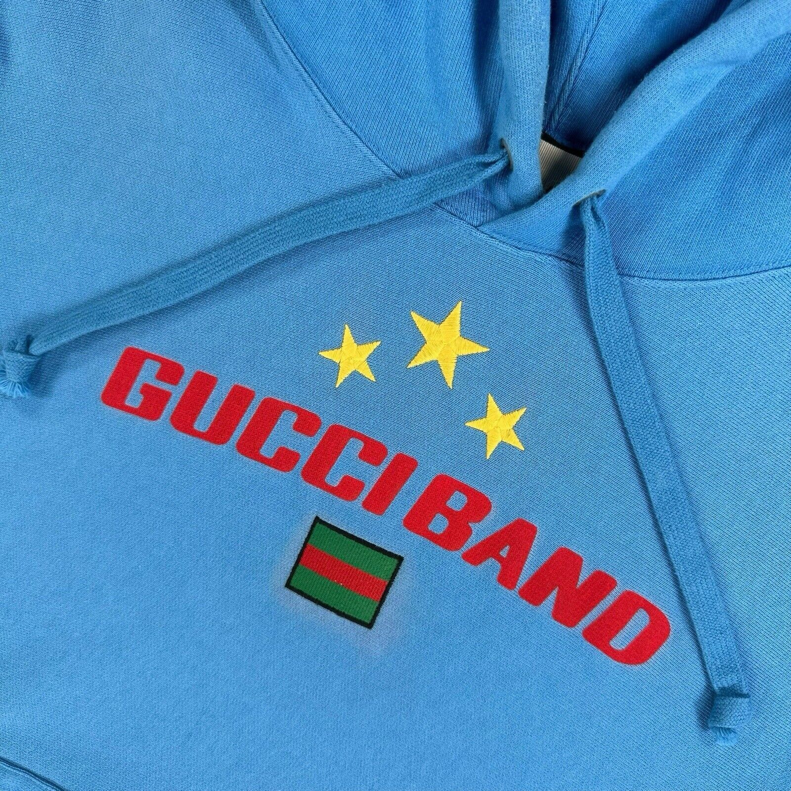 Gucci Gucci Size M Sweatshirt Baby Blue Gucci Band Stars Logo Size US M / EU 48-50 / 2 - 6 Thumbnail