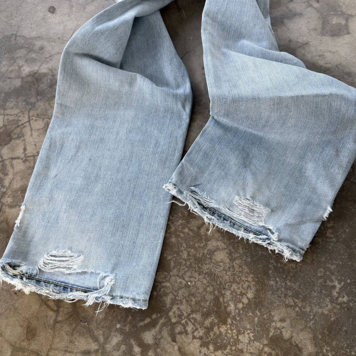 Japanese Brand W30 Vintage Japanese S003 Faded Ripped Denim Jean Pant Size US 30 / EU 46 - 11 Thumbnail