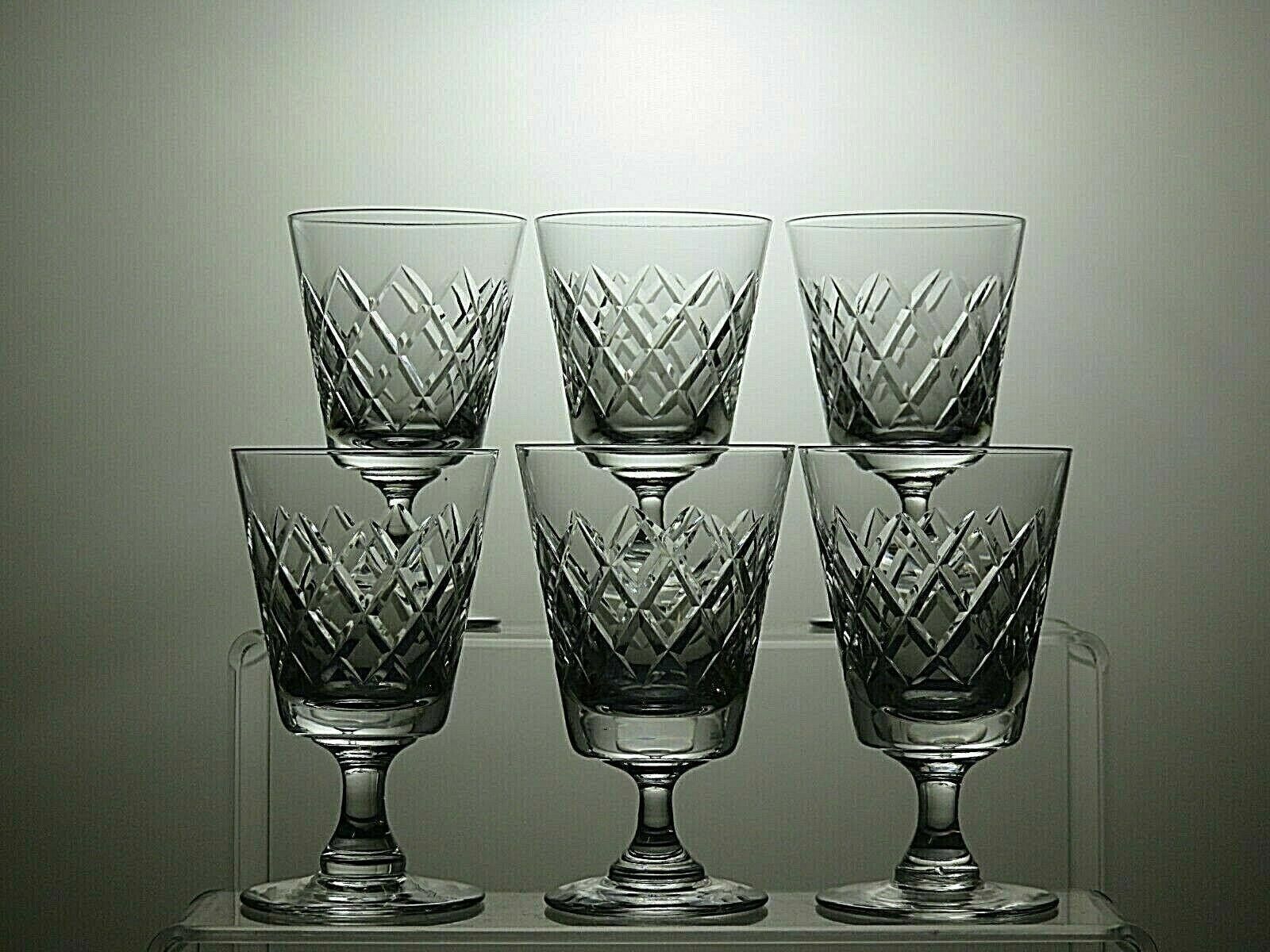 Tudor Tudor Crystal Cut Glass Set Of 6 Sherry Glasses 4 1/4" Size ONE SIZE - 3 Thumbnail