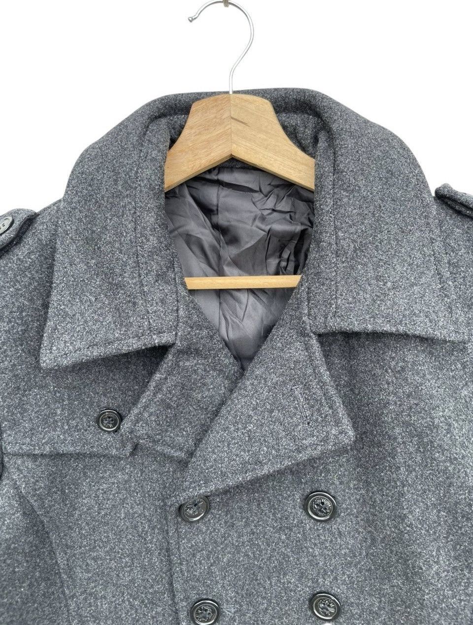 Japanese Brand RARE🔥 Lui's Pea Coat Wool With Detachable Shoulder Pads Size US S / EU 44-46 / 1 - 5 Thumbnail