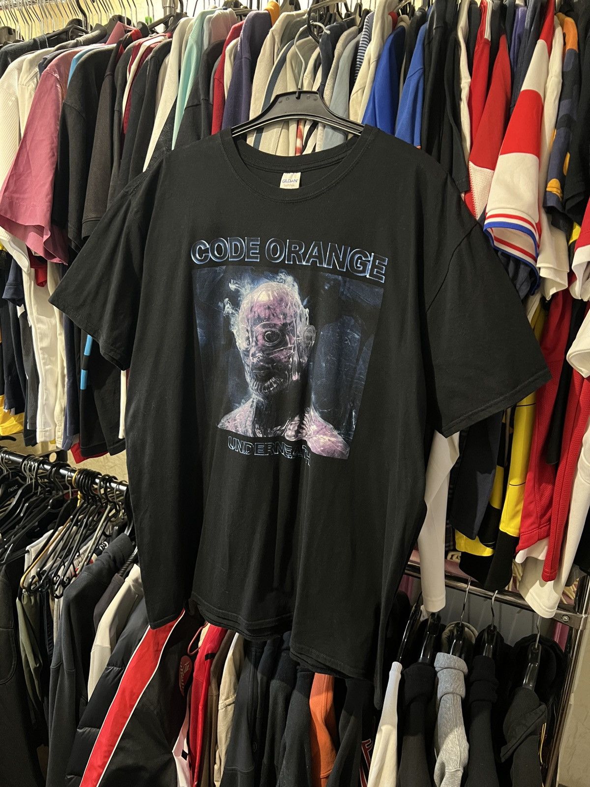 Band Tees × Vintage VINTAGE CODE ORANGE UNDERDEATH T SHIRT AOP BAND ROCK SZ XXL Size US XXL / EU 58 / 5 - 1 Thumbnail