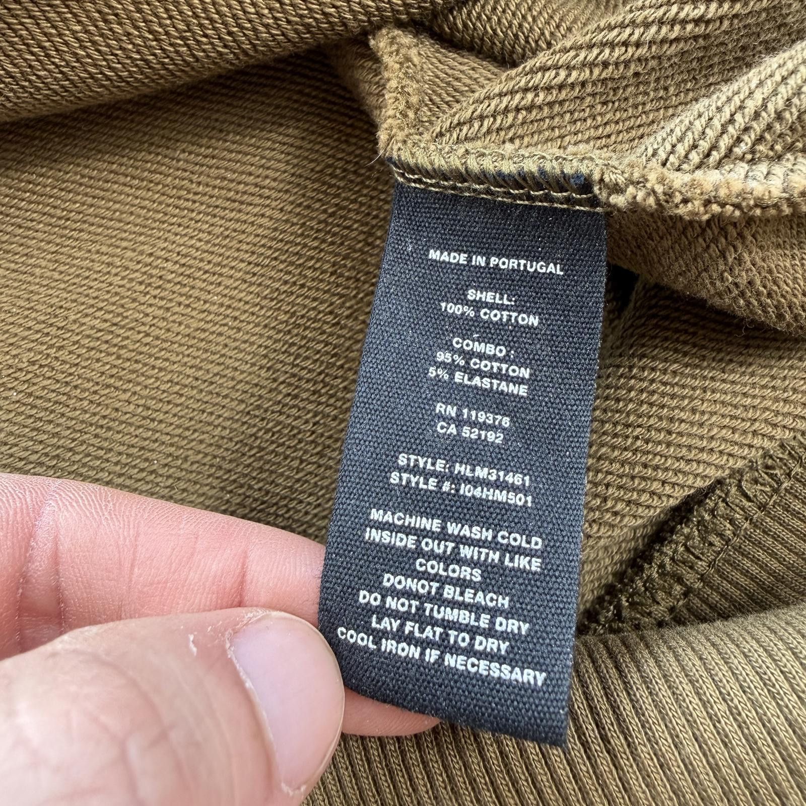 Helmut Lang Helmut Lang Hoodie Mens M Olive Logo Pullover Designer Size US M / EU 48-50 / 2 - 5 Thumbnail