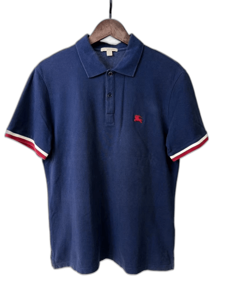 Burberry Burberry Embroidered Color-Block Polo Shirt-yf Size US M / EU 48-50 / 2 - 1 Thumbnail