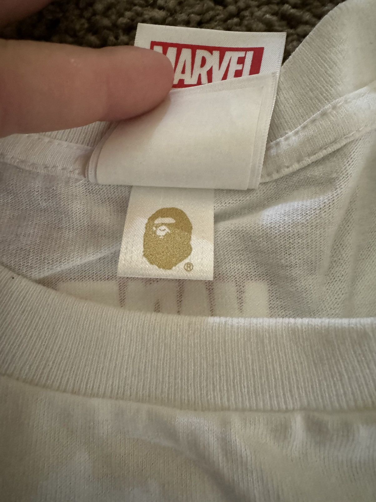 Bape Bape x Hulk Marvel tee Size US L / EU 52-54 / 3 - 5 Thumbnail