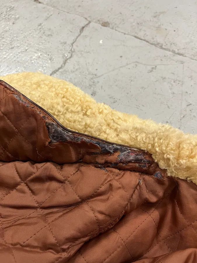 Marithe + Francois Girbaud 1980s Marithé + François Girbaud Compagnie des Montagnes Brown Shearling Leather Jacket Size US L / EU 52-54 / 3 - 10 Thumbnail