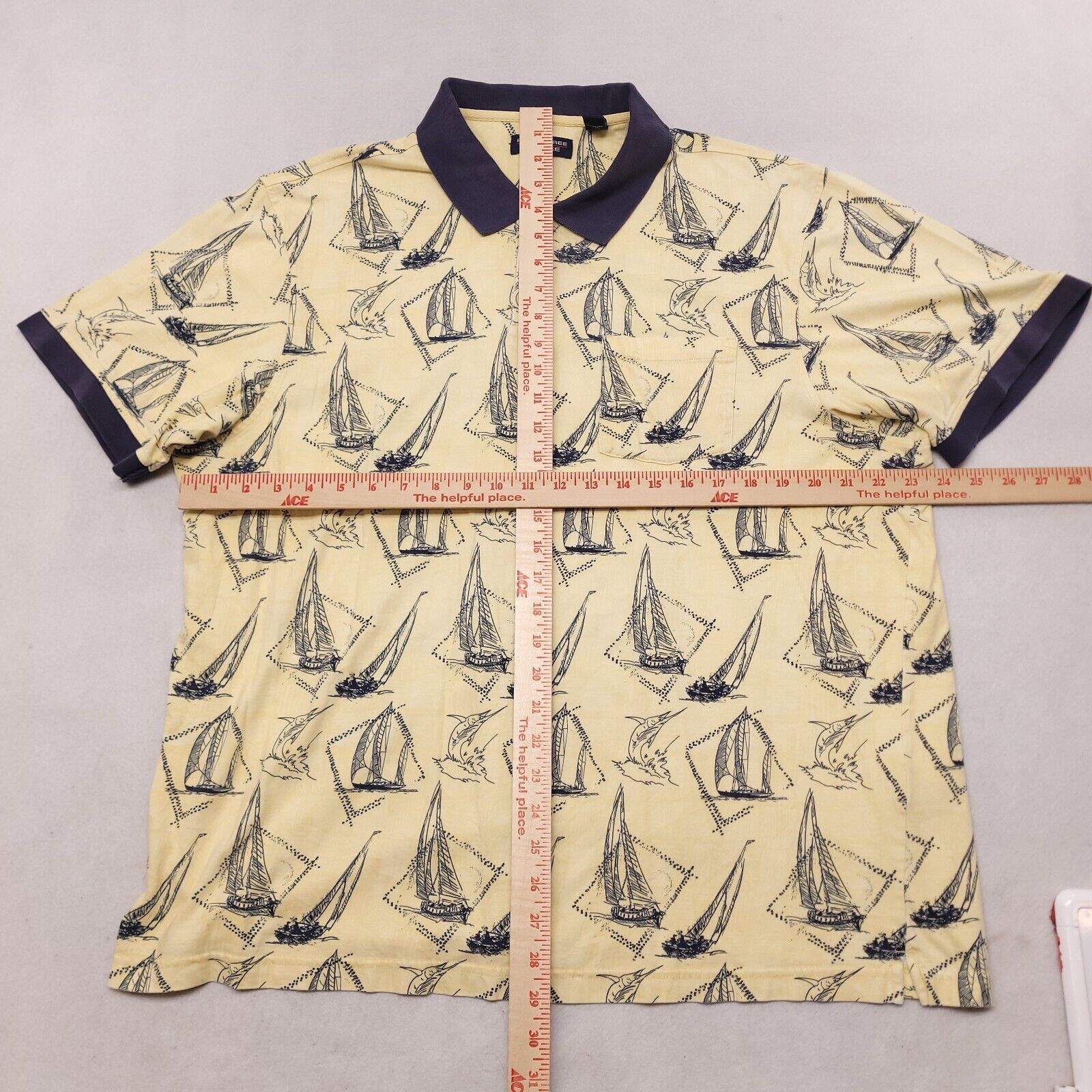 Roundtree & Yorke Roundtree & Yorke Polo Shirt Mens Size Extra Large XL Yellow Size US XL / EU 56 / 4 - 6 Thumbnail