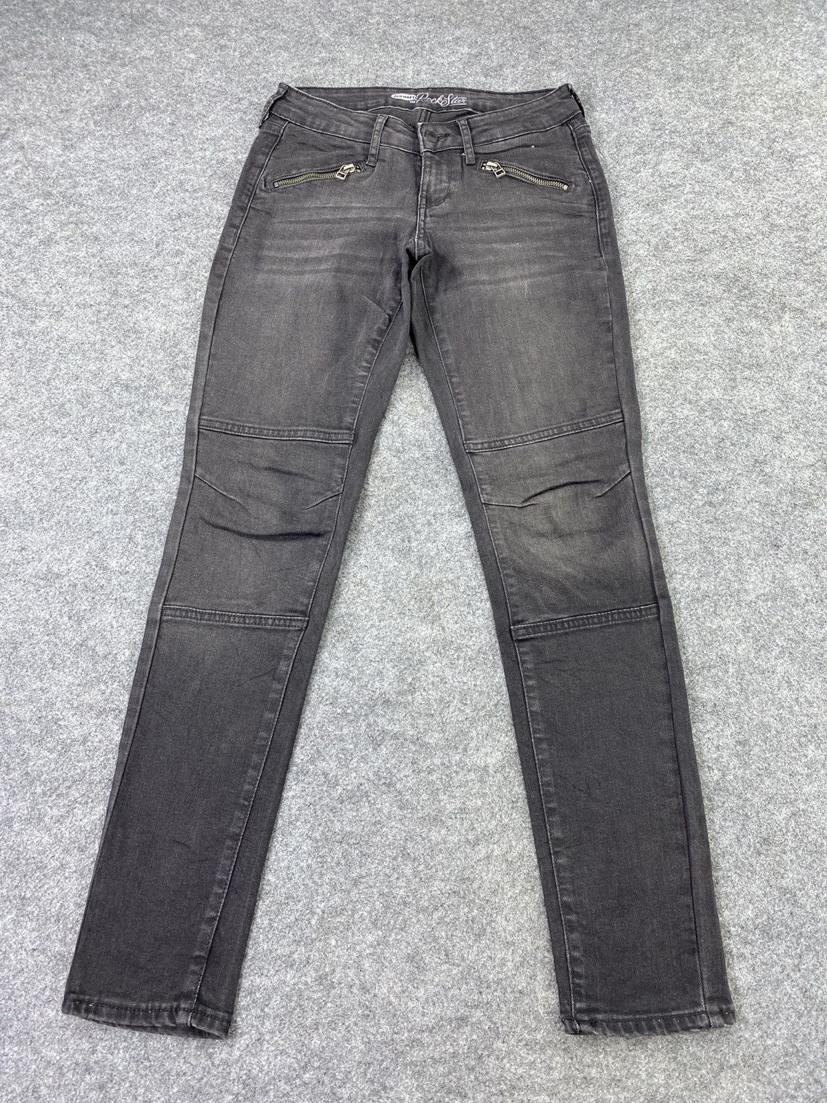Japanese Brand Old Navy The Rock Star Black Jean's - J1015 Size 27" / US 4 / IT 40 - 2 Thumbnail