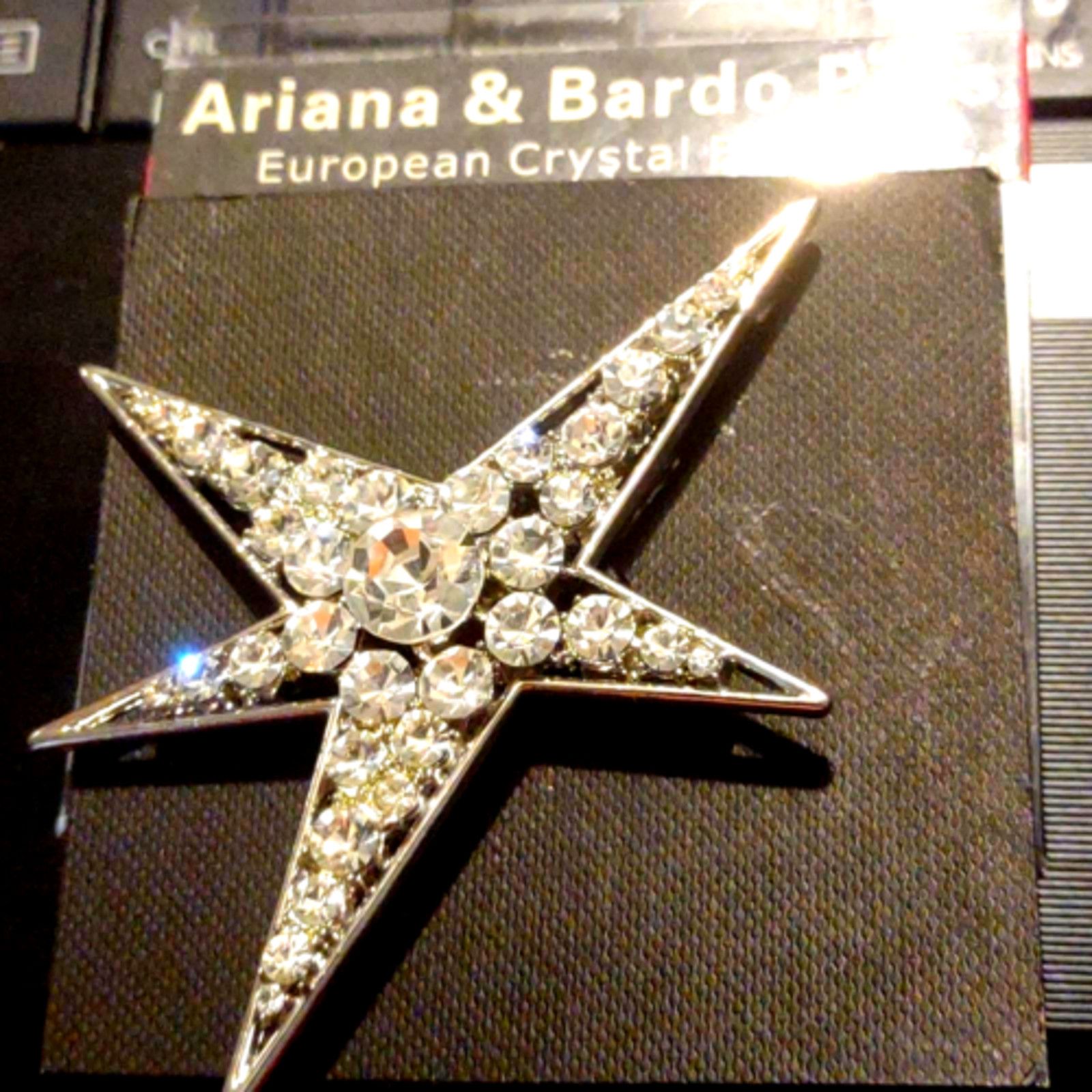 Vintage NIB Ariana and Bardo beautiful European Crystal brooch Size ONE SIZE - 1 Thumbnail