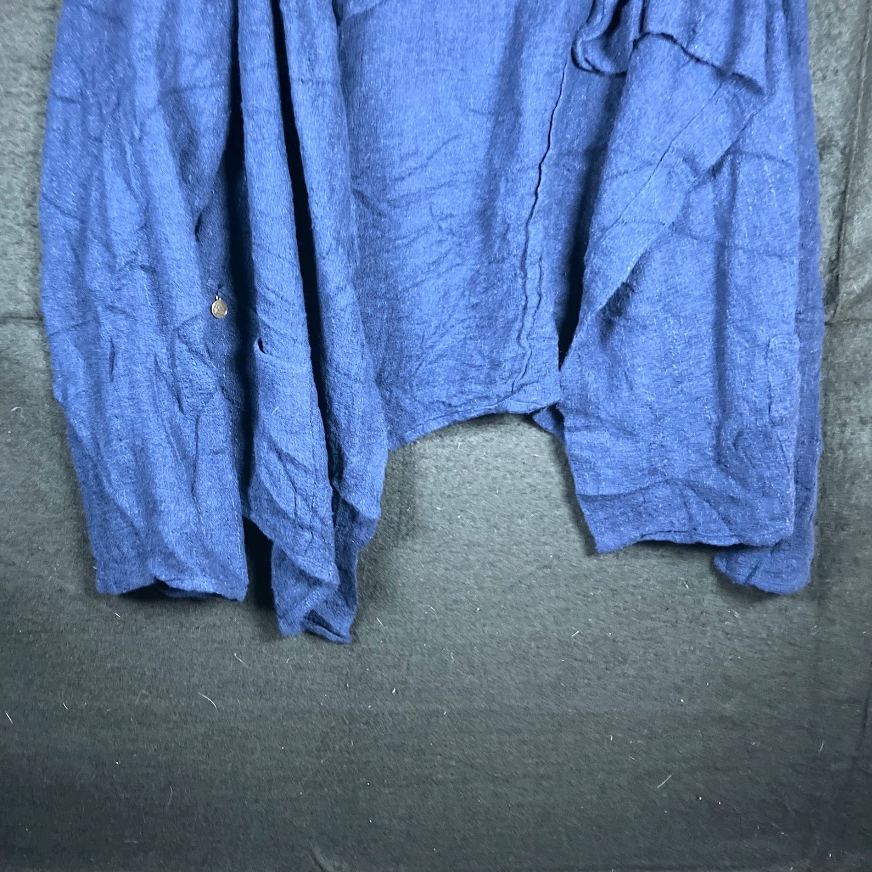 Soft Surroundings Soft Surroundings Sweater Cardigan Open Front Waterfall Blue M Women's Knit Open-Knit Casual Workwear Winter Fall Ethnic Style Regular Size M / US 6-8 / IT 42-44 - 3 Thumbnail