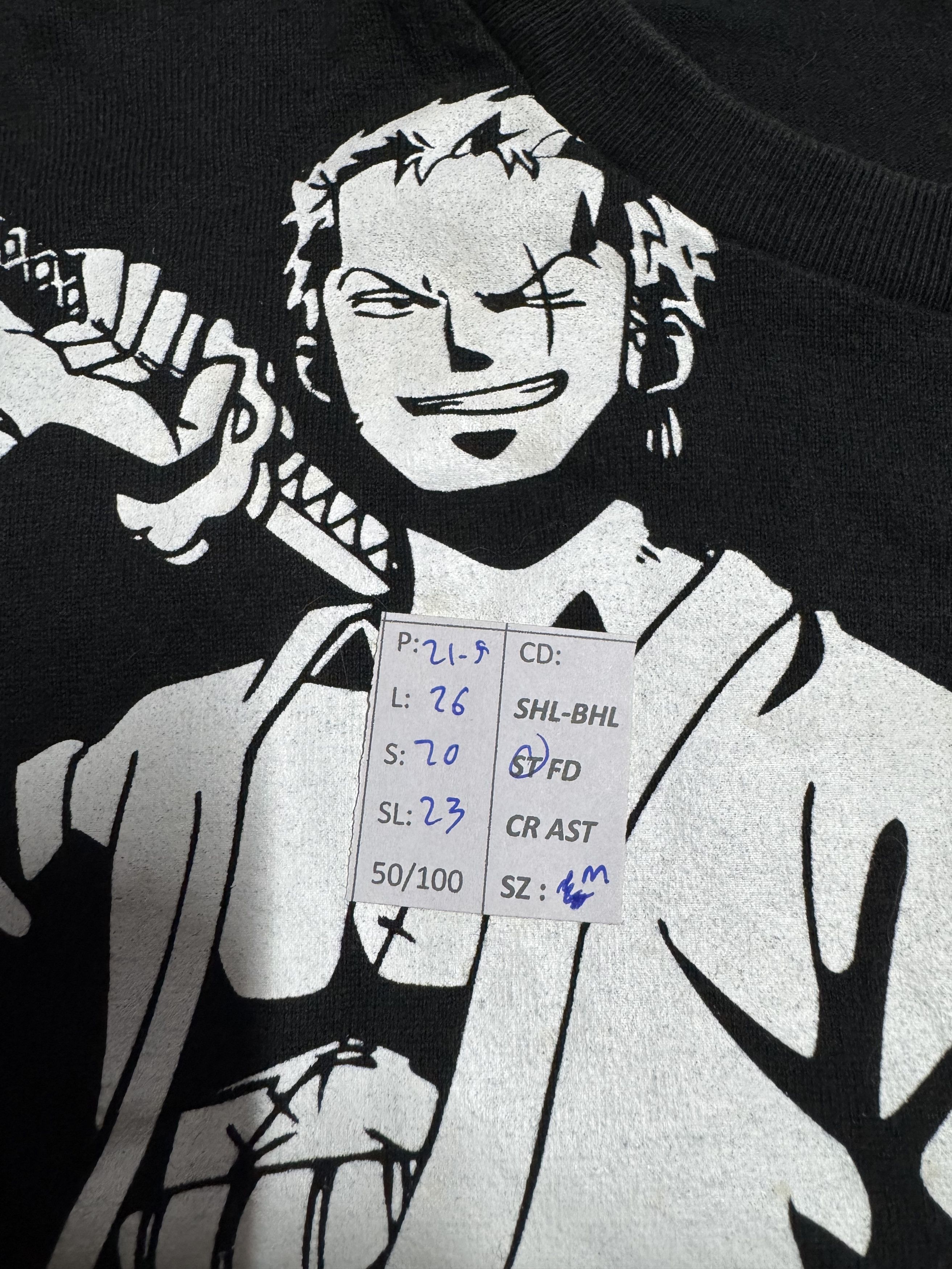 Anime VINTAGE ONE PIECE RORONOA ZORO PIRATE HUNTER VERY RARE Size US M / EU 48-50 / 2 - 18 Thumbnail
