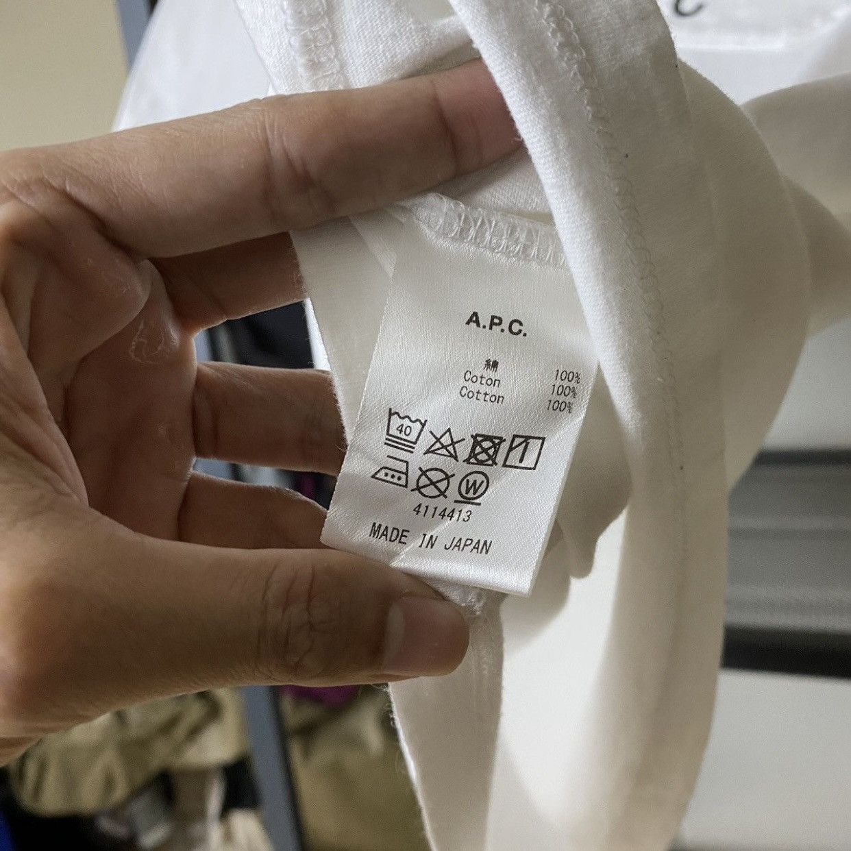 A.P.C. A.P.C. Logo Pocket T-Shirt - White - Size XS/S Size US S / EU 44-46 / 1 - 9 Thumbnail
