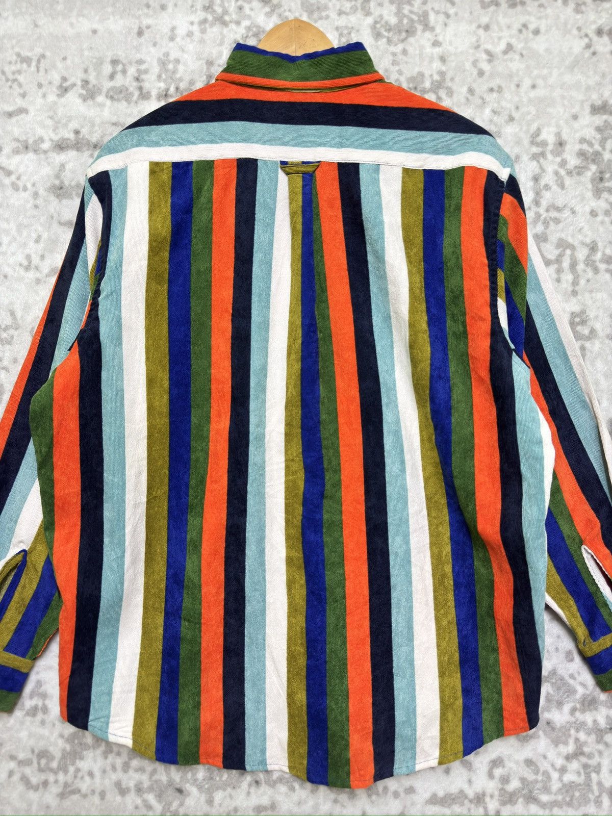 Japanese Brand Temptation Stripe Colour way Pattern Button Up Long Sleeve Size US XL / EU 56 / 4 - 8 Thumbnail