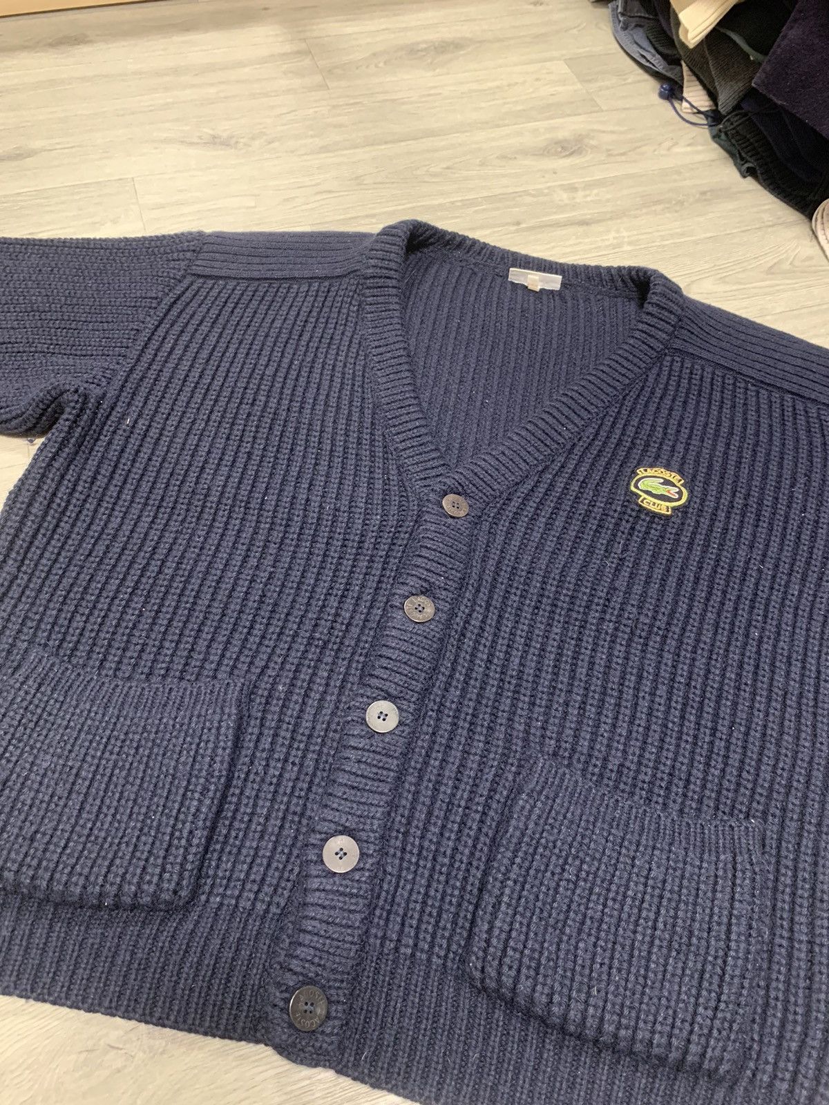 Lacoste Rare Vintage Lacoste 80s Club Crewneck Cardigan Sweater Size US XL / EU 56 / 4 - 4 Thumbnail