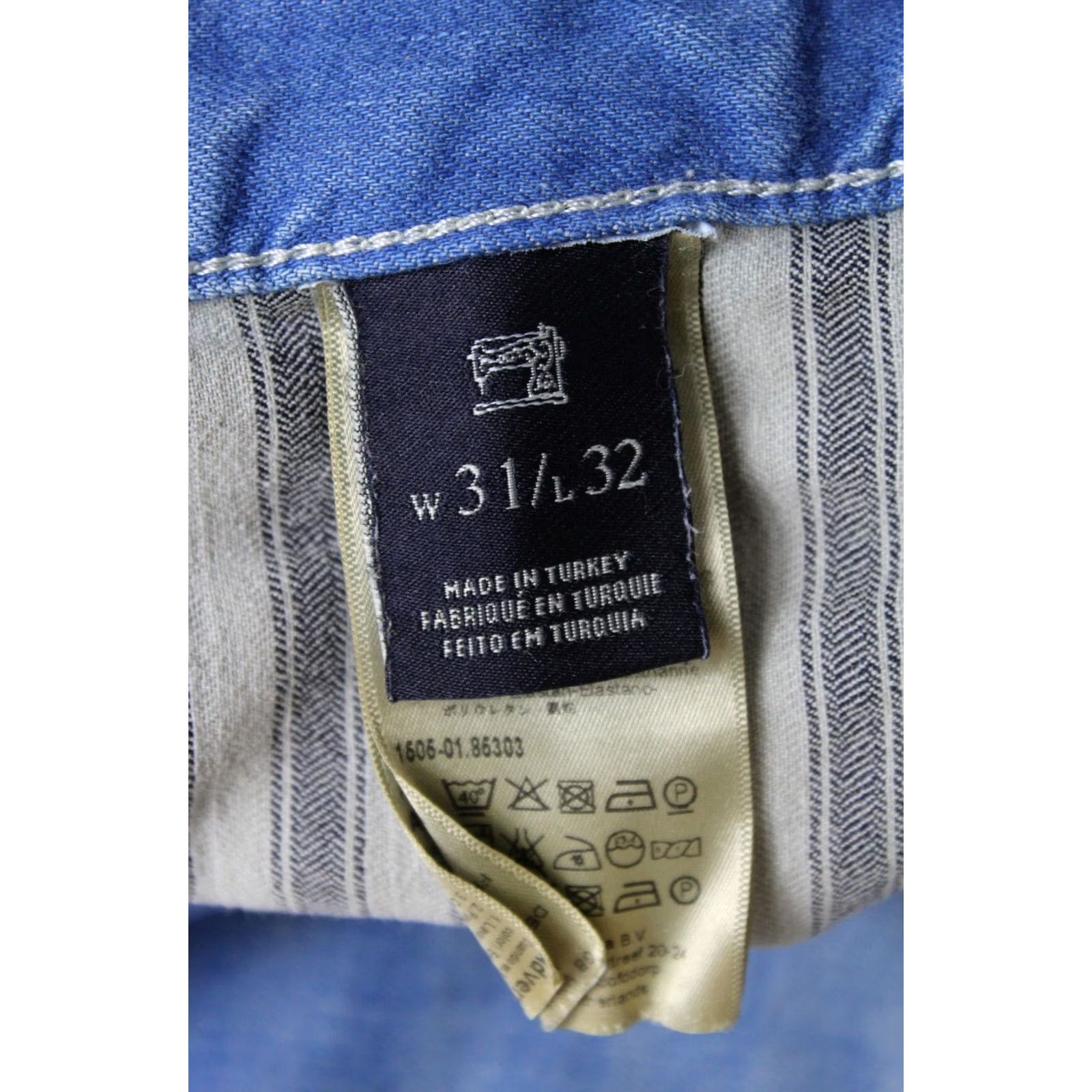 Scotch & Soda SCOTCH & SODA Men's Jeans Skim Slim Fit W31/L32 Zip Fly Casual Faded Whiskers Size US 31 - 6 Thumbnail