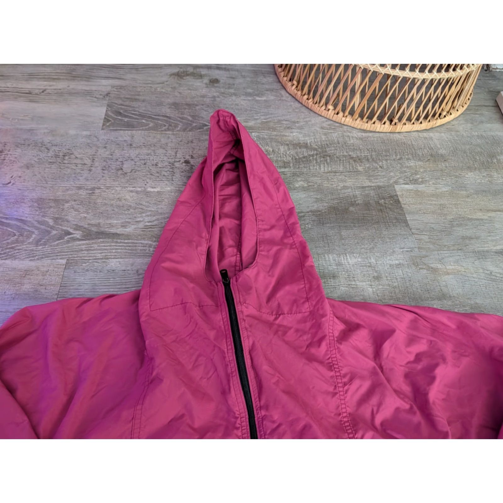Pinko VINTAGE LL Bean Pullover Jacket Womens Medium Pink Nylon Anorak Windbreaker 1990s Made In USA Size M / US 6-8 / IT 42-44 - 3 Thumbnail