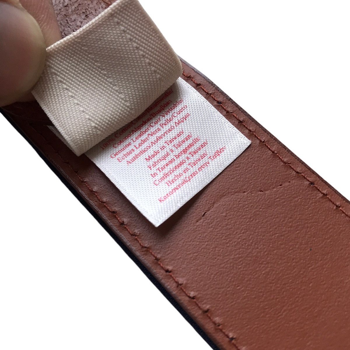 Brooks Brothers Brooks Brothers BNWT American Ivy Casual Cotton Leather Belt Size 32 - 10 Thumbnail