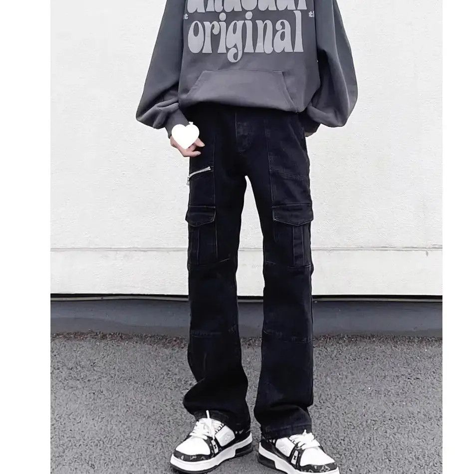 Japanese Brand Multi pocket zipper micro flared jeans Size US 32 / EU 48 - 4 Thumbnail