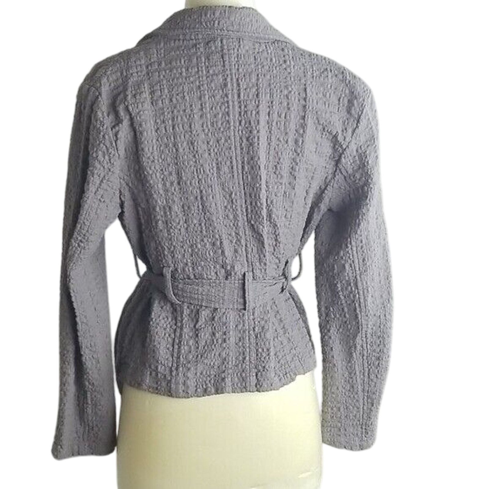 Free People Free People Women Textured Blazer Jacket Open Belted XS Size XS / US 0-2 / IT 36-38 - 5 Thumbnail