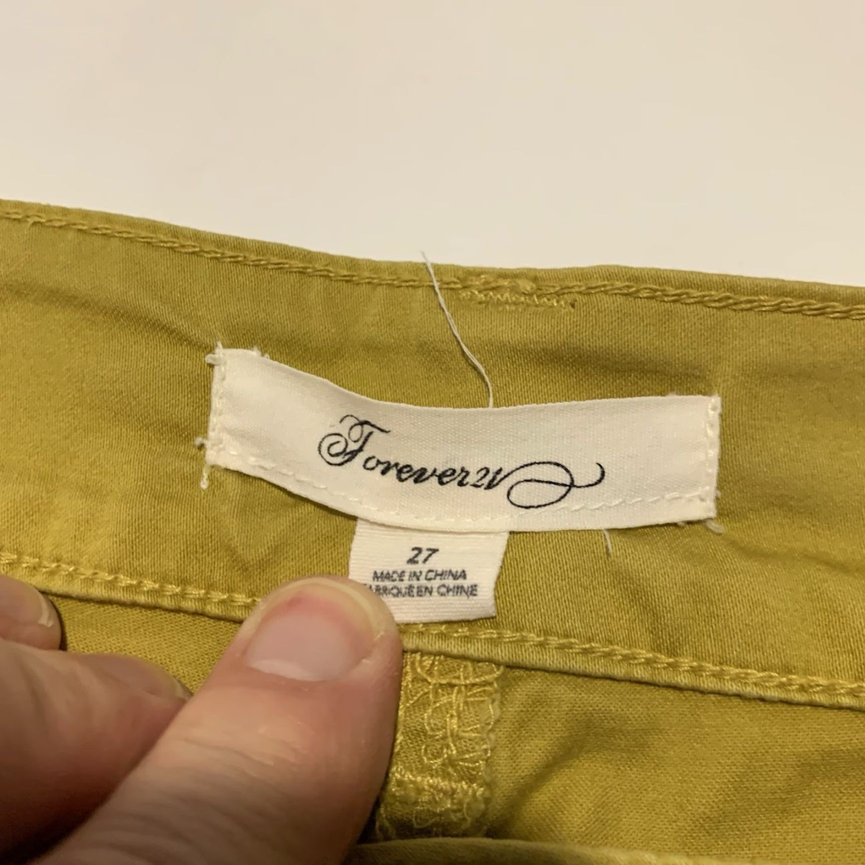 Forever 21 VINTAGE Forever 21 Mustard Yellow Shorts Women 27 Pockets 90s Retro Hip Hop Cotton Spandex Spring Summer Size 27" / US 4 / IT 40 - 3 Thumbnail