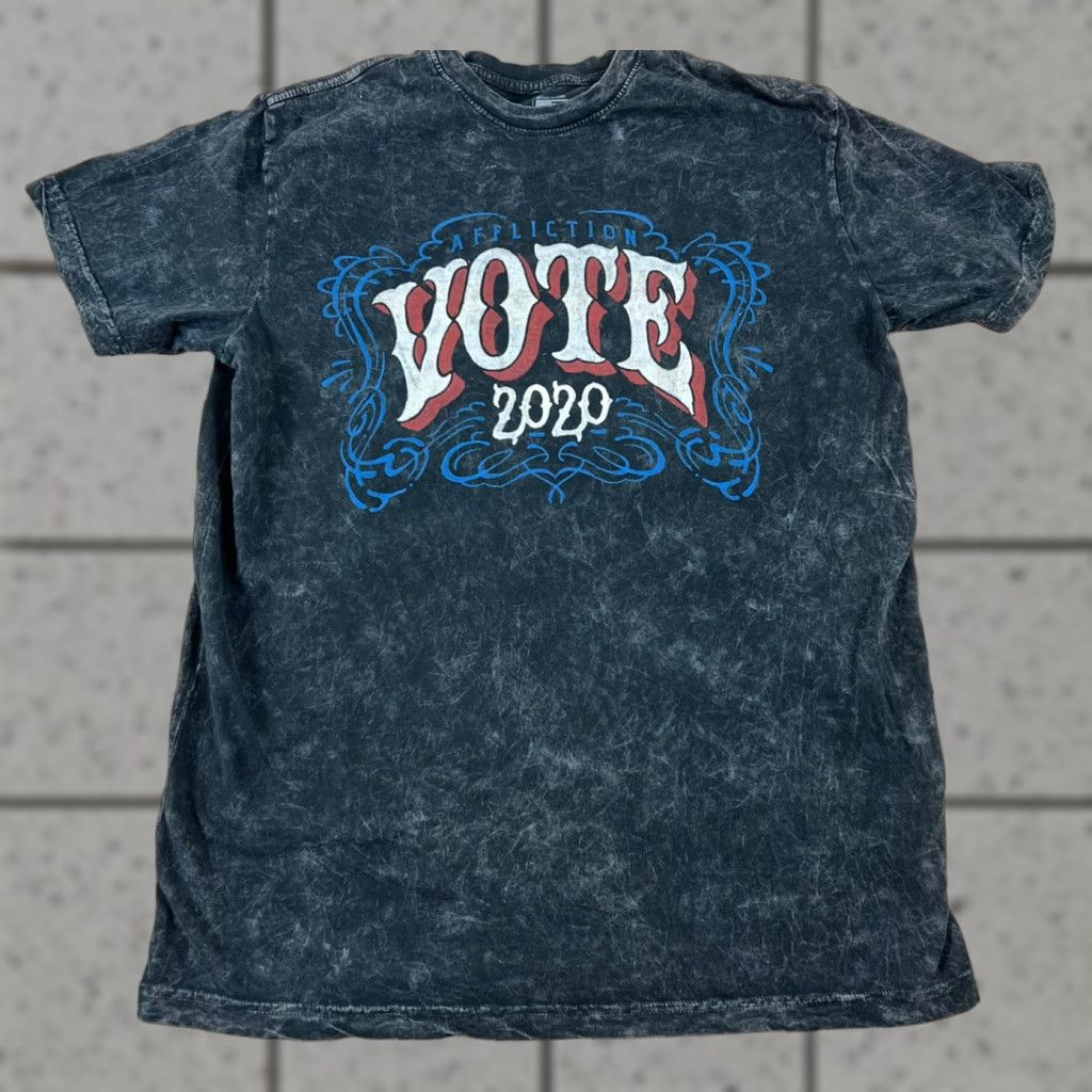 Affliction Affliction T-Shirt Vote 2020 Medium Mens Gray Designer Pre owned Good condition Size US M / EU 48-50 / 2 - 1 Thumbnail
