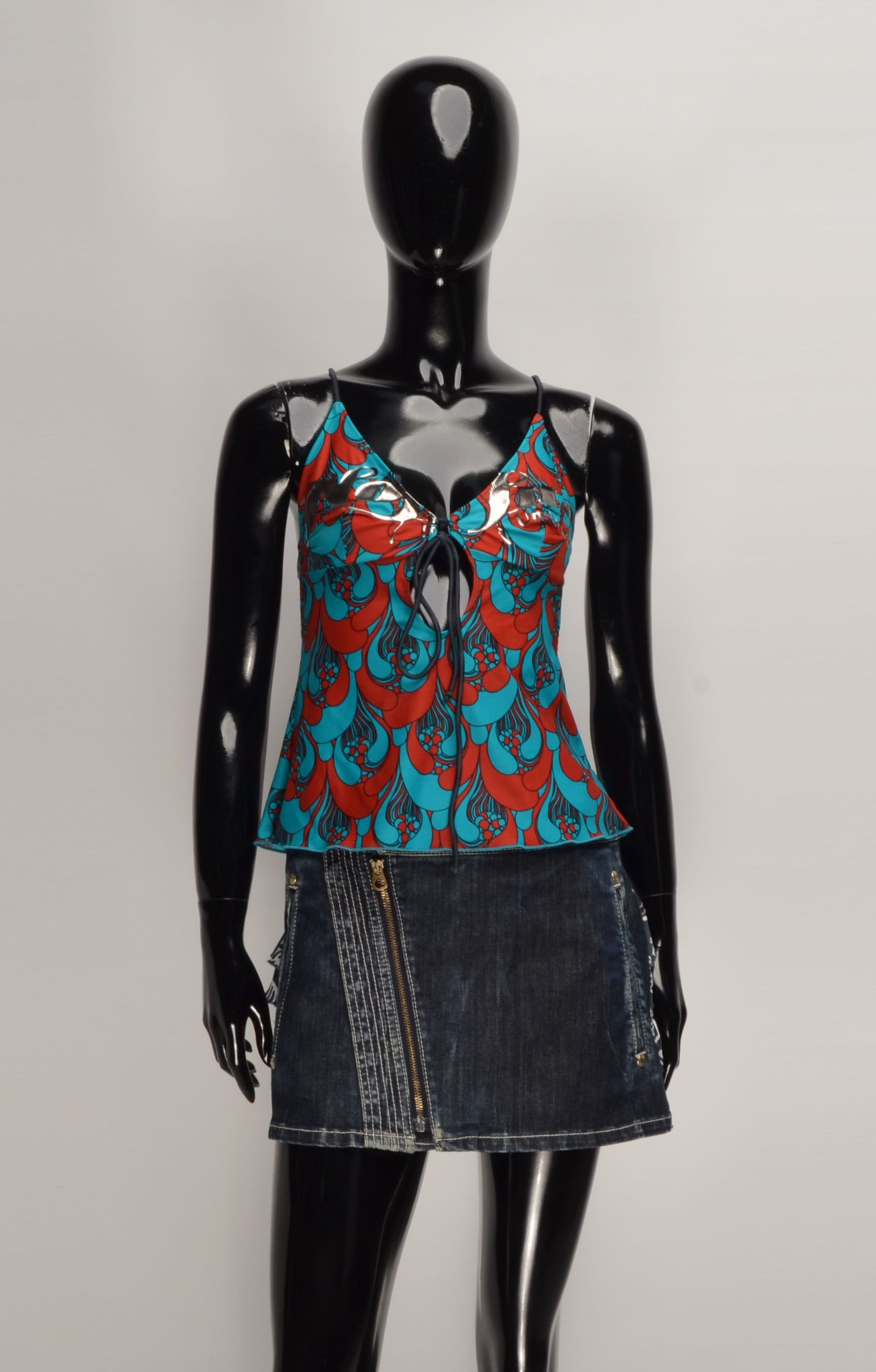 Designer × Vintage Nolita North Little Italy Y2K Psychedelic Halter Top Size M / US 6-8 / IT 42-44 - 1 Thumbnail