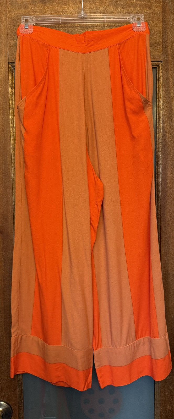 Lovers and Friends Lovers + FRIENDS Orange Colorblock Rayon Wide Leg Capri Pant Size 26" / US 2 / IT 38 - 1 Thumbnail