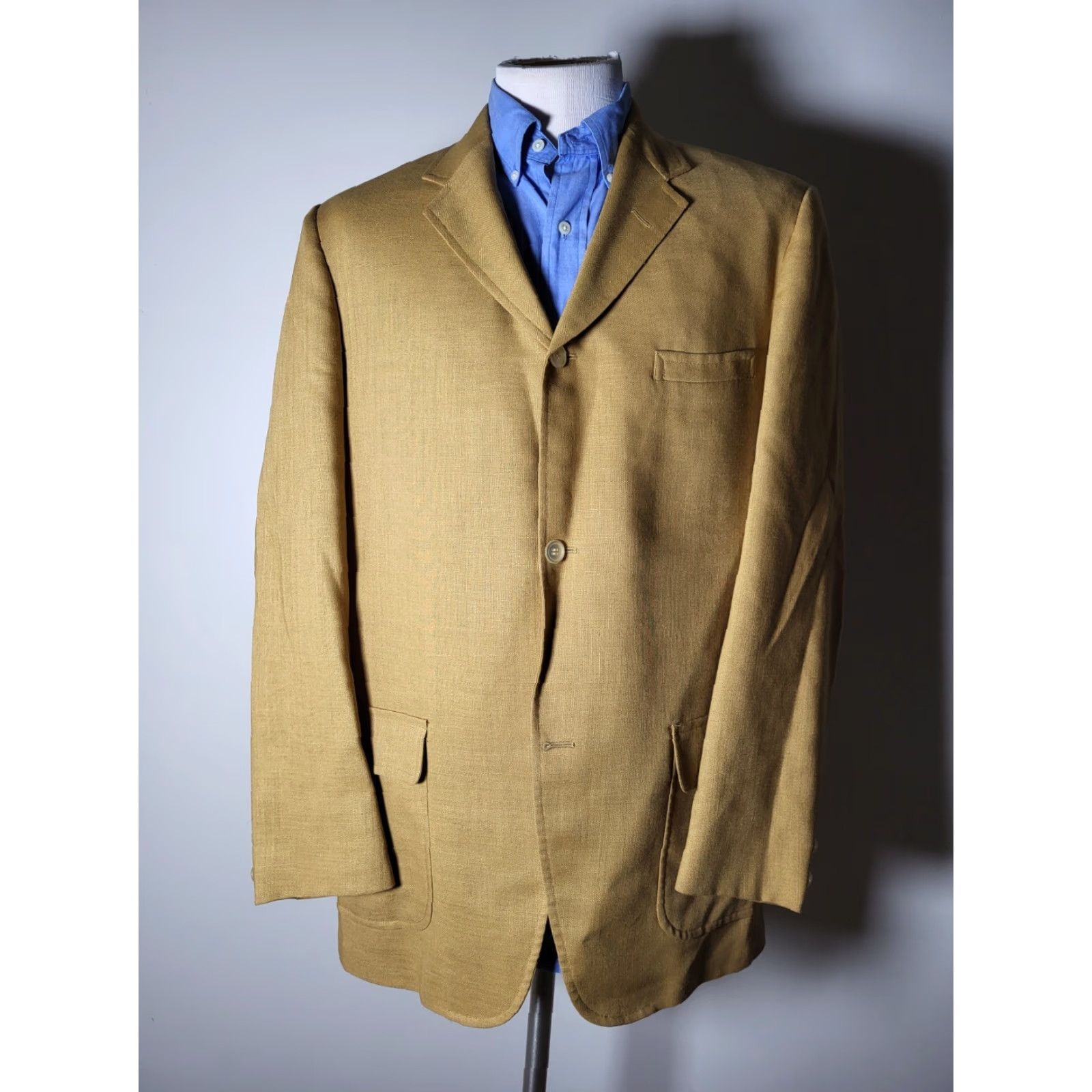 Brooks Brothers VINTAGE Brooks Brothers Sport Coat Jacket 42L Wool Brown Tweed Long Notch Lapel Two-Button Single-Breasted Mens Size US XS / EU 42 / 0 - 4 Thumbnail
